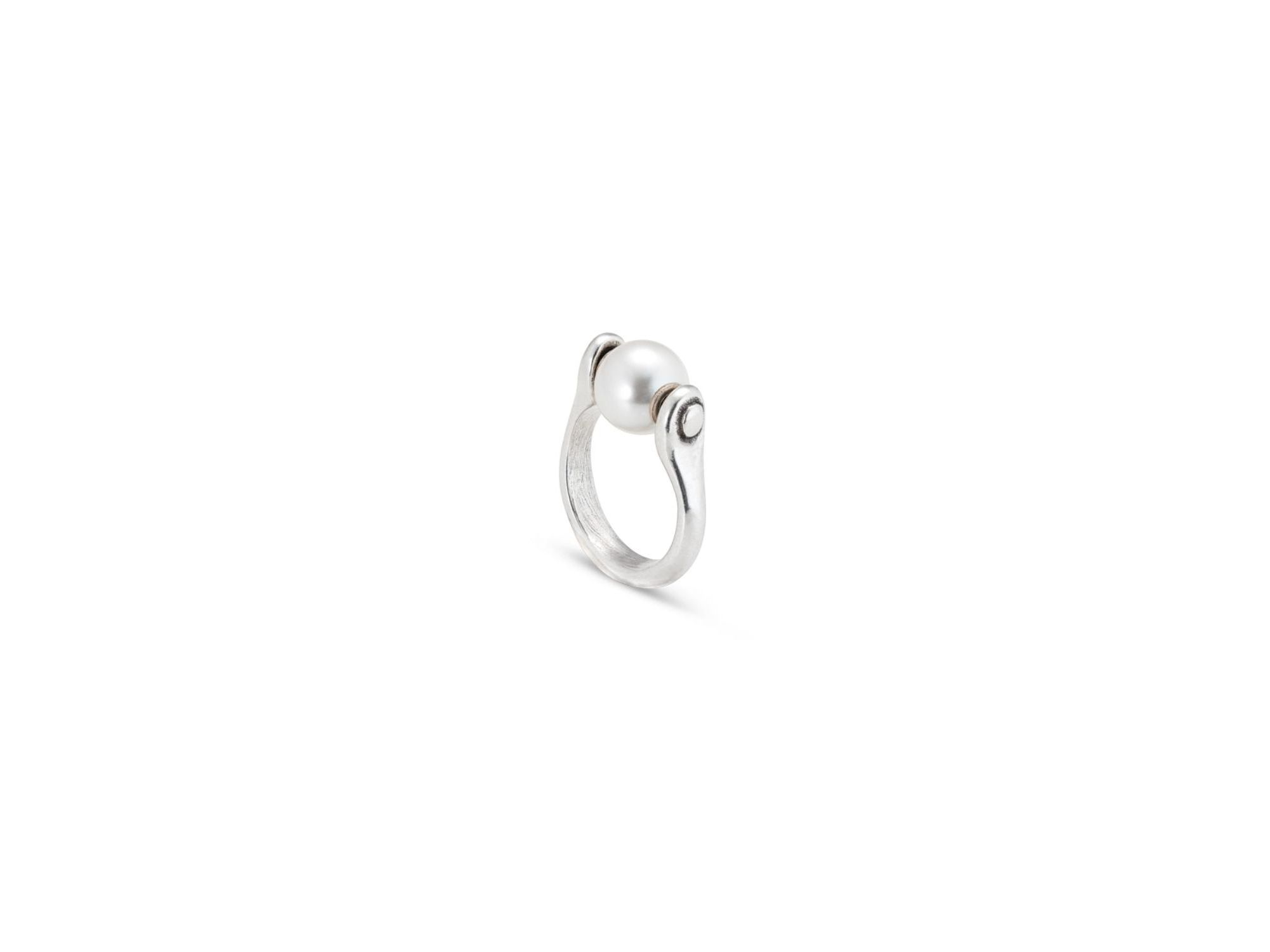 Silver Pearl Accent Ring — Image 3