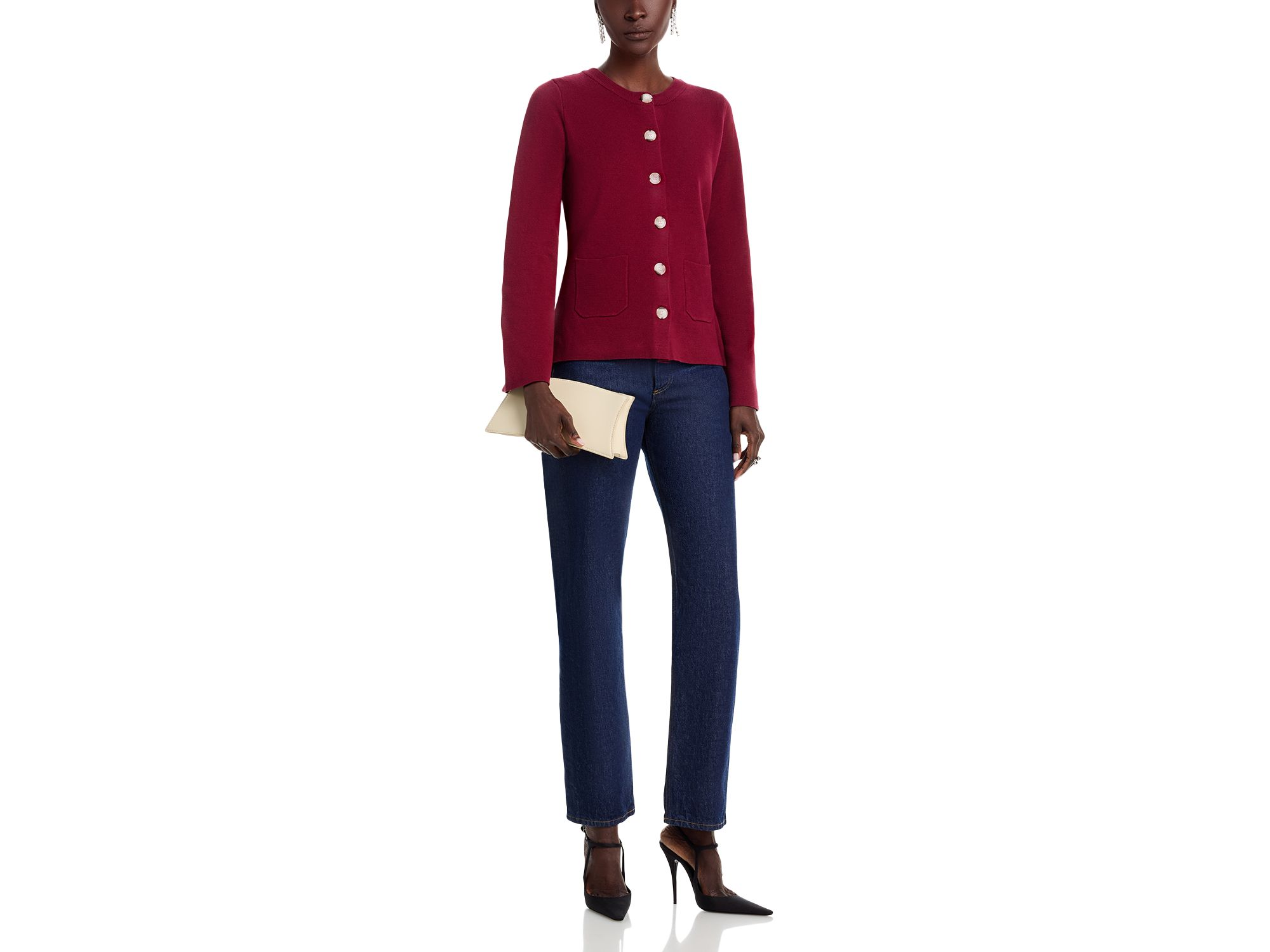 Cotton Flare Sleeve Cardigan — Image 4