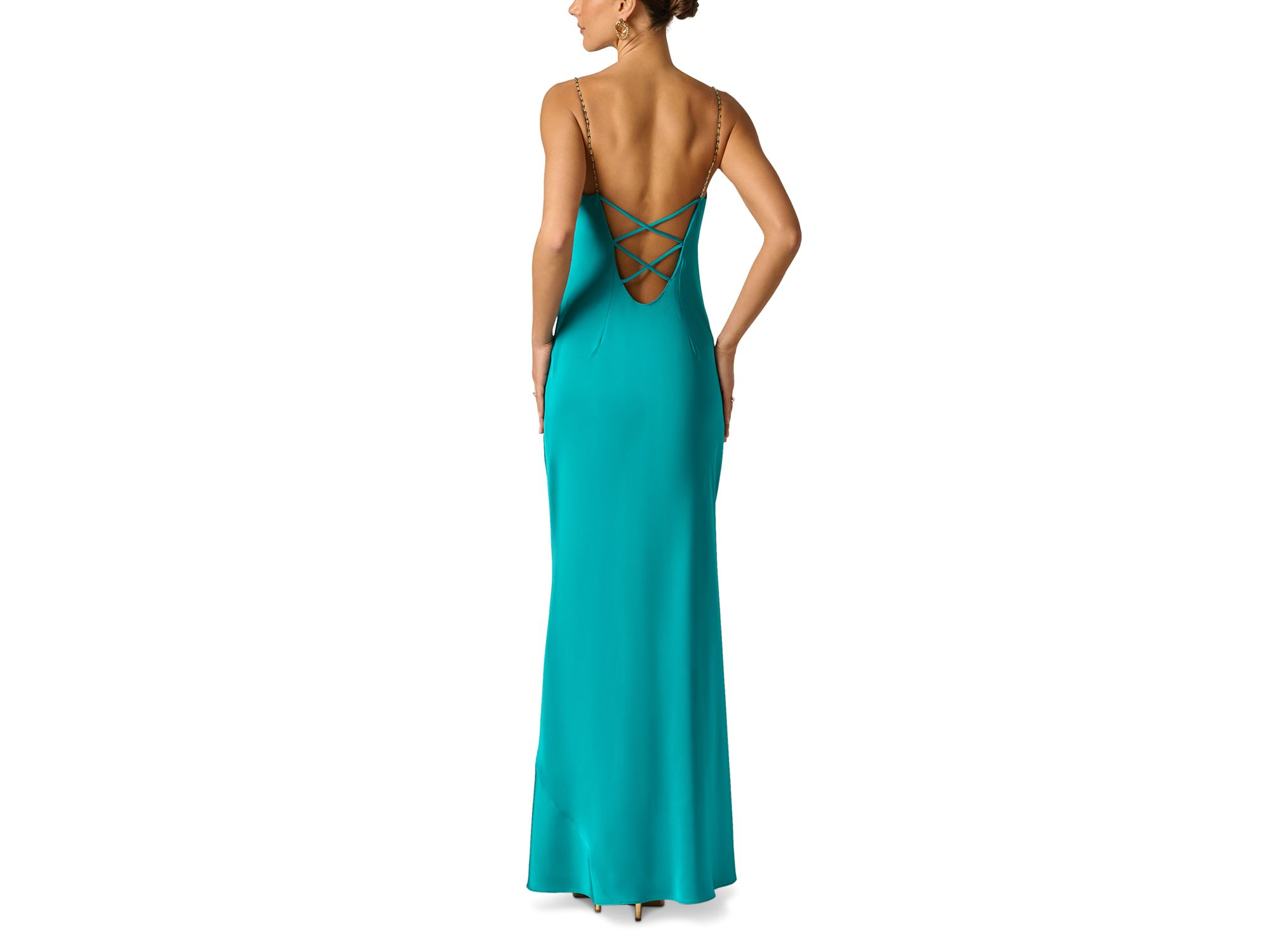 Stretch Satin Dress — Image 6