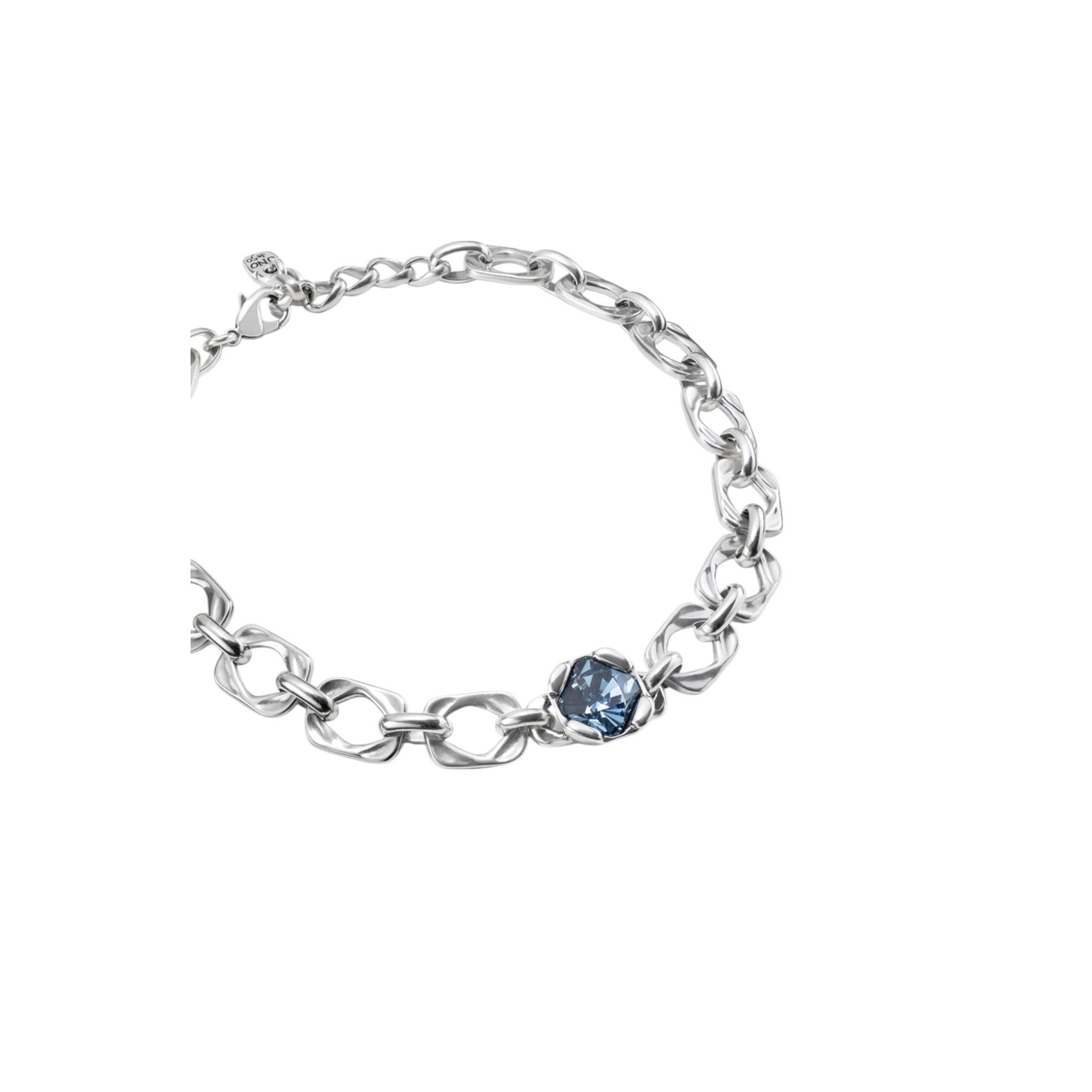 Wide Link Blue Crystal Necklace — Image 3