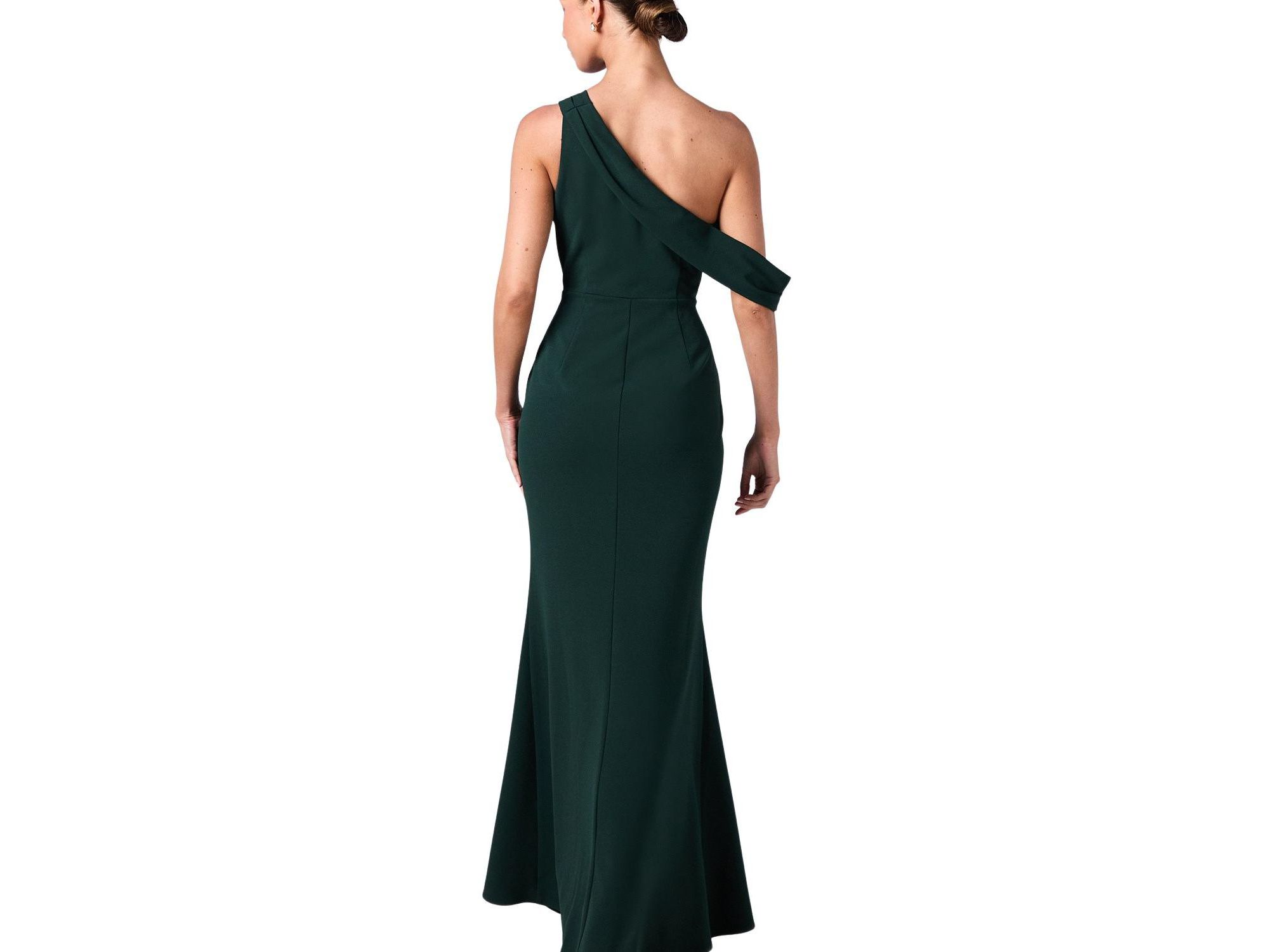 Scuba Crepe Black Tie Dress — Image 4