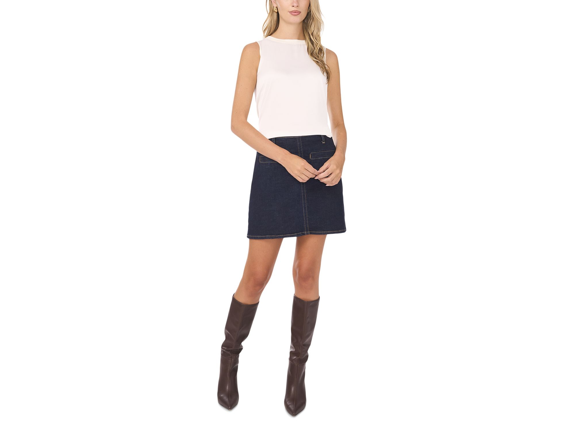 Sleeveless Crewneck Tank Top — Image 3