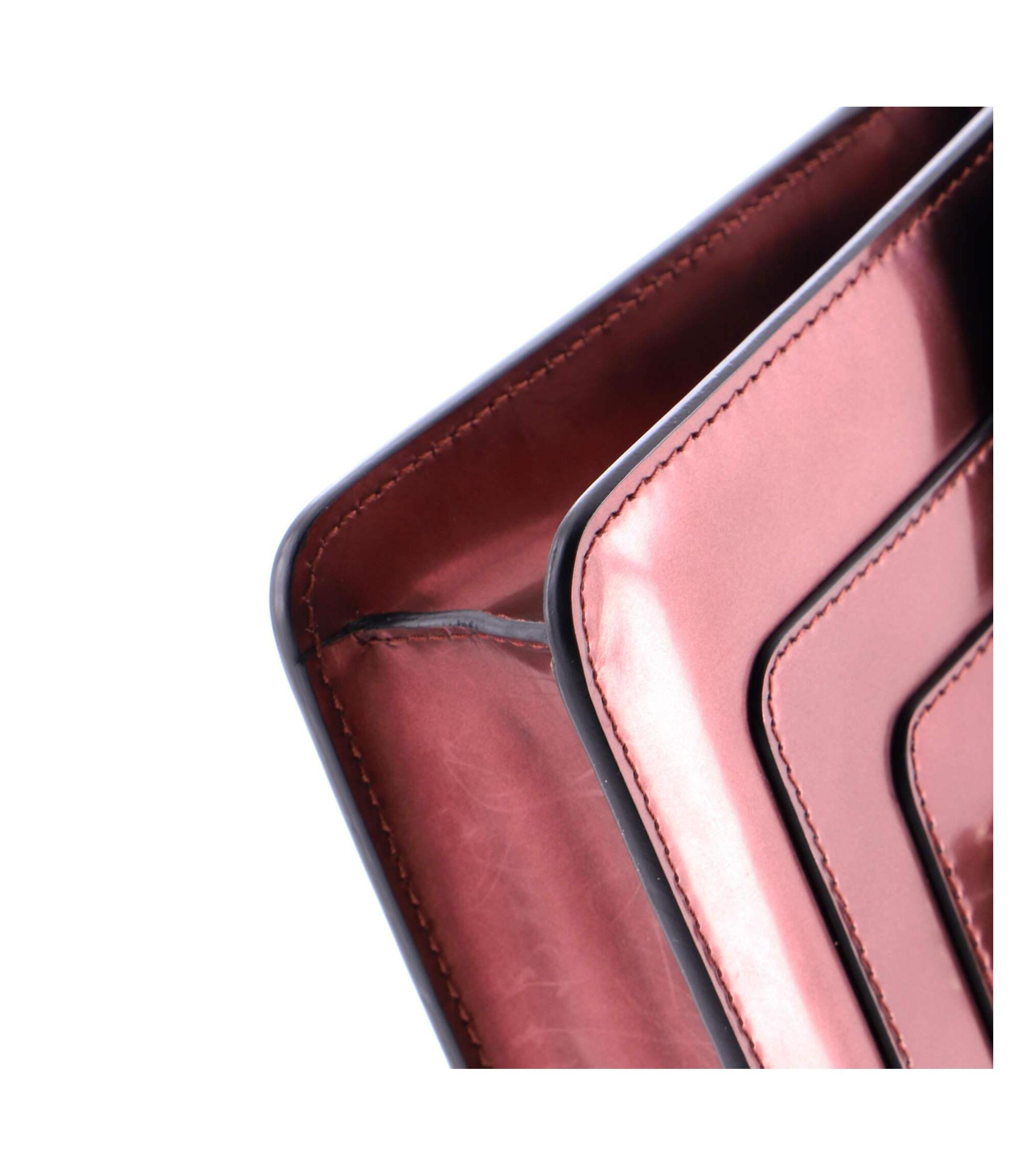 Small Serpenti Forever Square Shoulder Bag Metallic Leather — Image 3