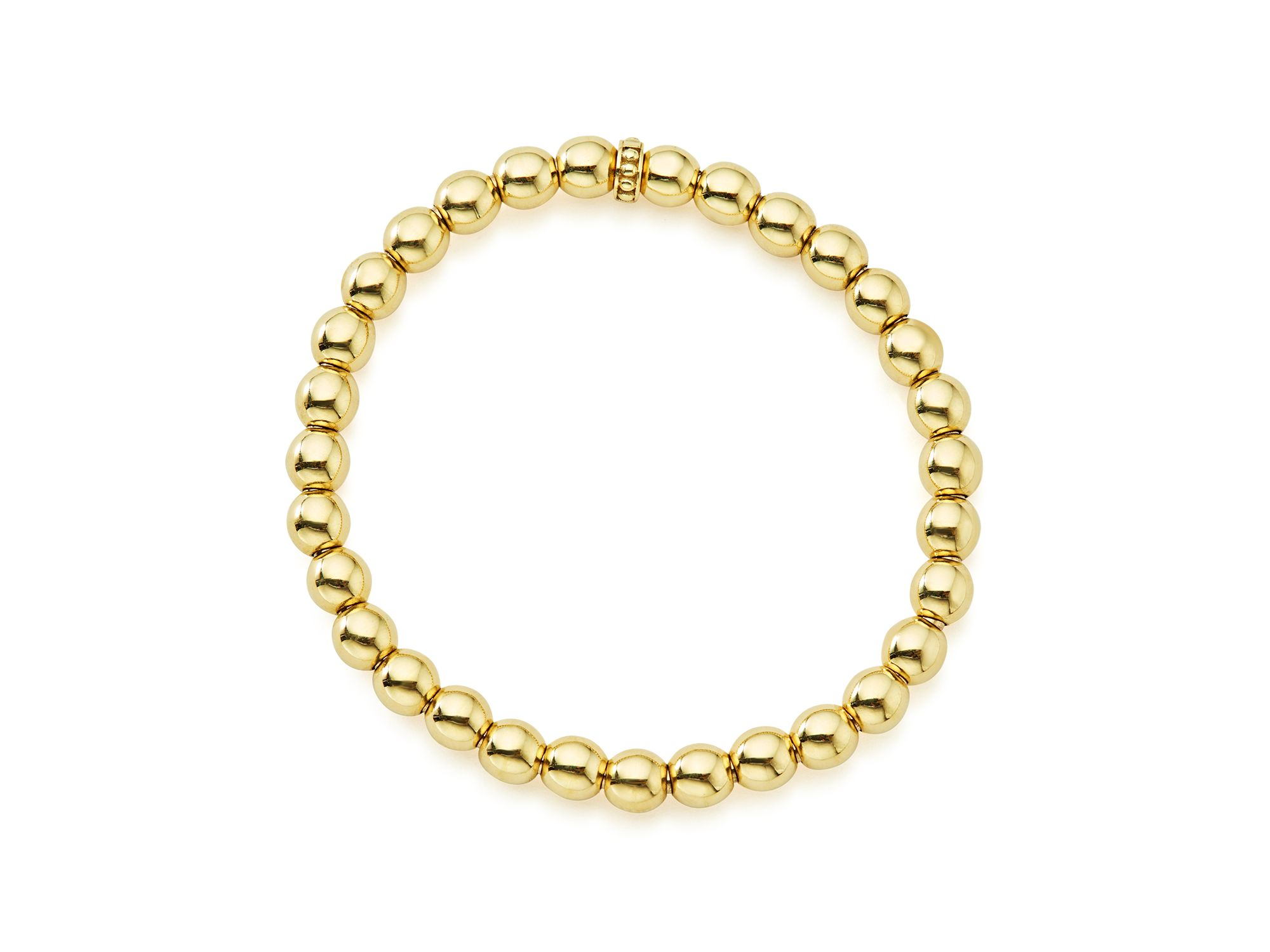 Caviar Gold Collection 18K Gold Beaded Bracelet, 6mm — Image 5