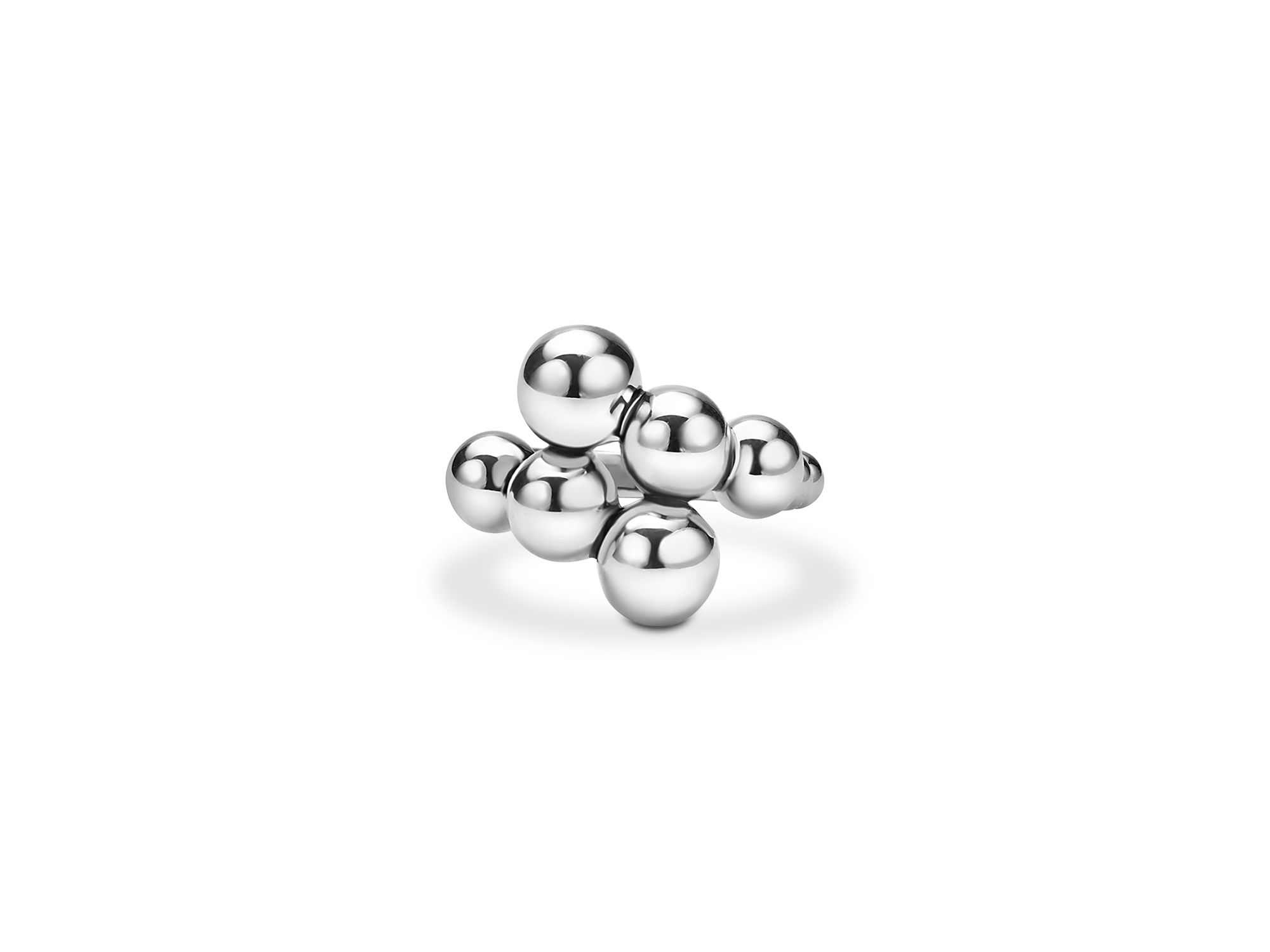 Sterling Caviar Bubbly Beaded Bypass Ring — Image 5