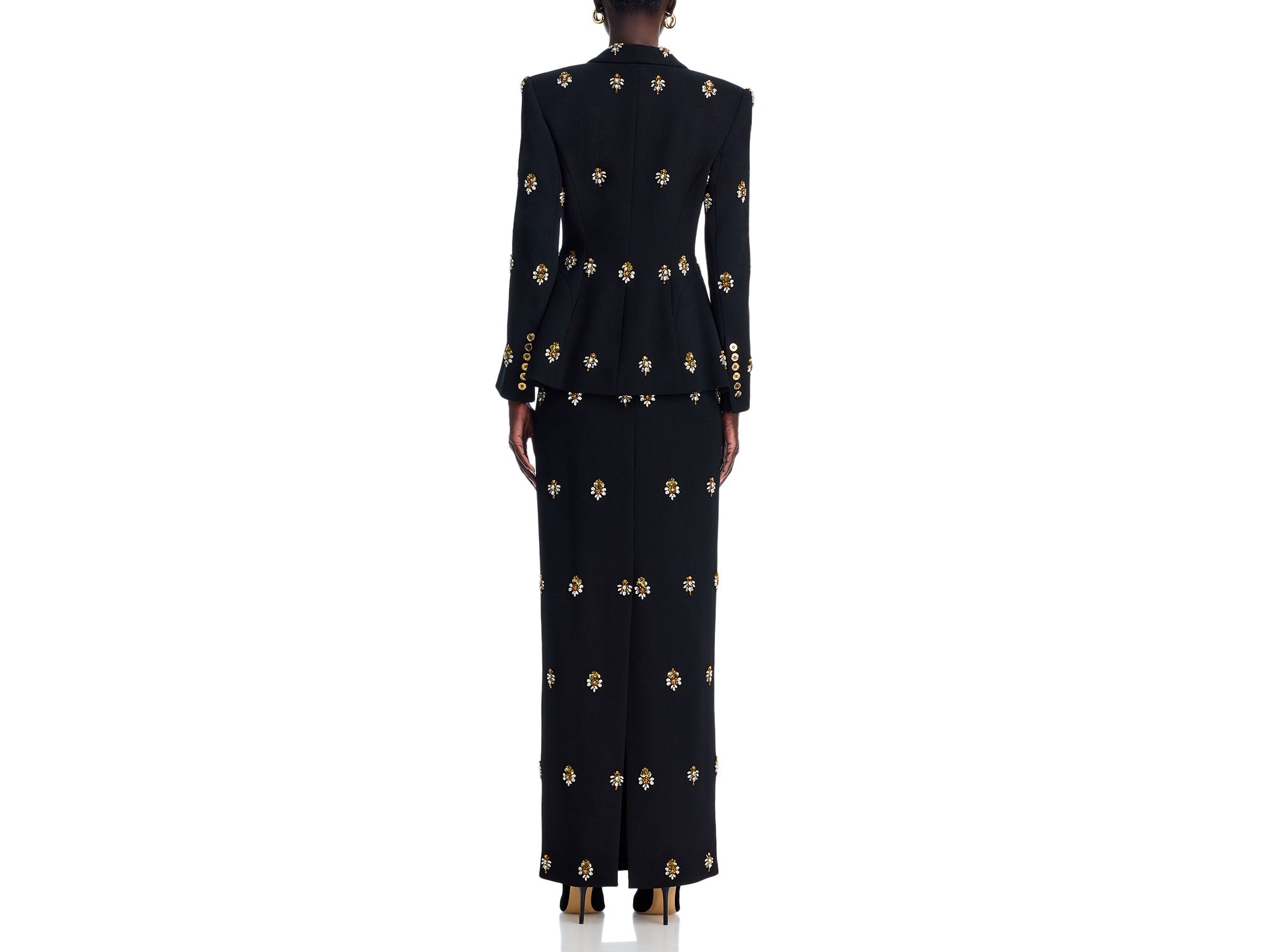 Crystal Embroidered Wool Blazer — Image 7