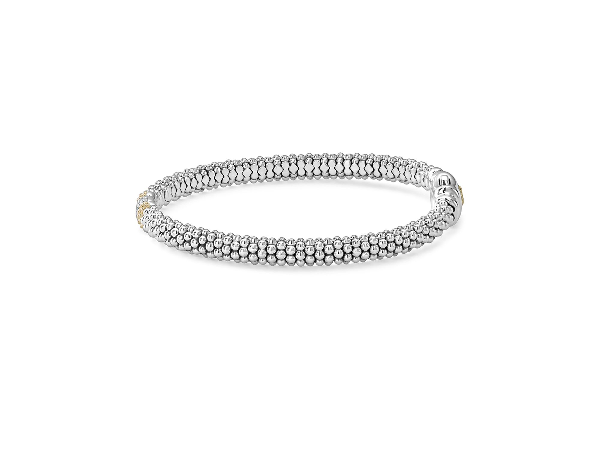 18K Gold & Sterling Silver Diamond Lux Single Station Bracelet, 6mm — Image 5