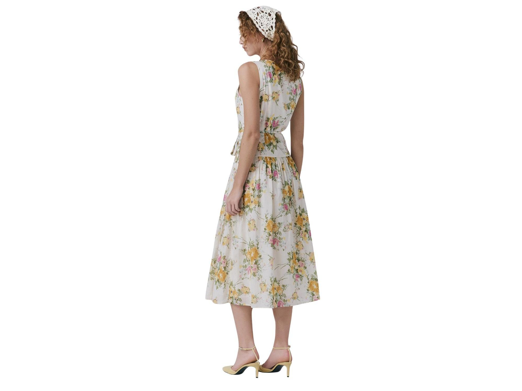 Julia Cotton Floral Midi Wrap Dress — Image 4