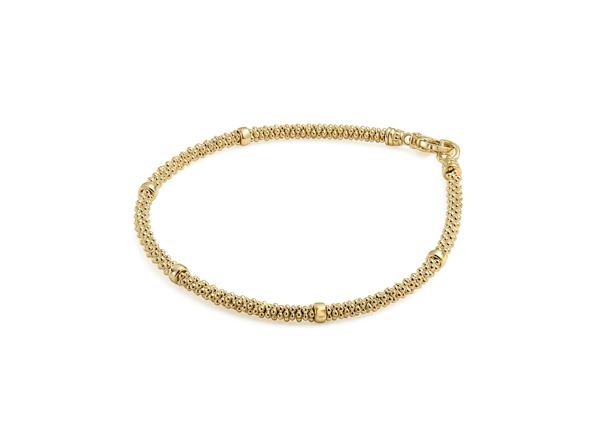 Caviar Gold Collection 18K Gold Beaded Rope Bracelet — Image 4