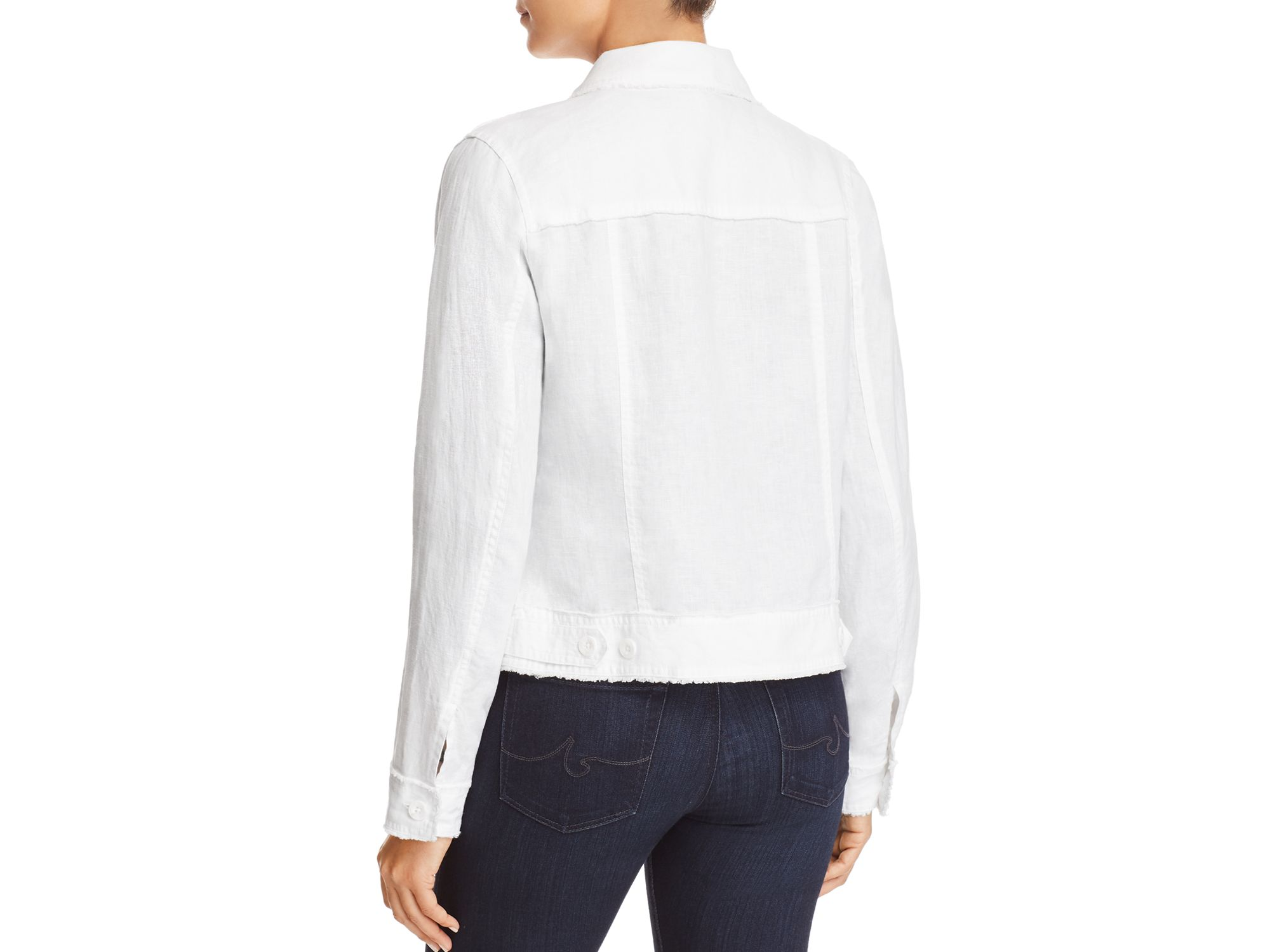 Two Palms Raw-Edge Linen Jacket — Image 5