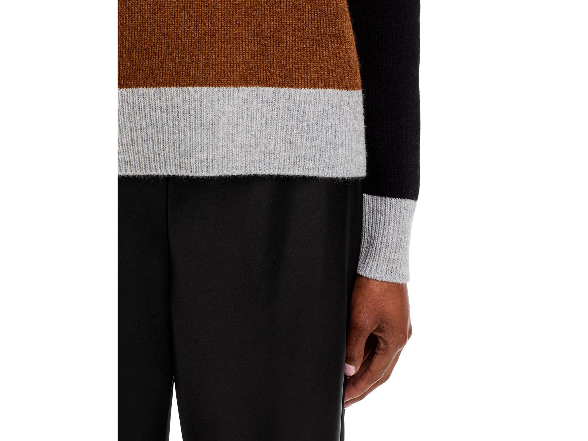 100% Cashmere Color Blocked Sweater - Exclusive — Image 3