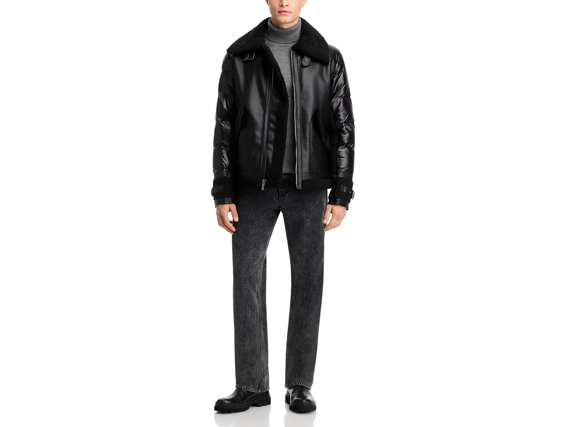 Faux Leather Jacket — Image 7