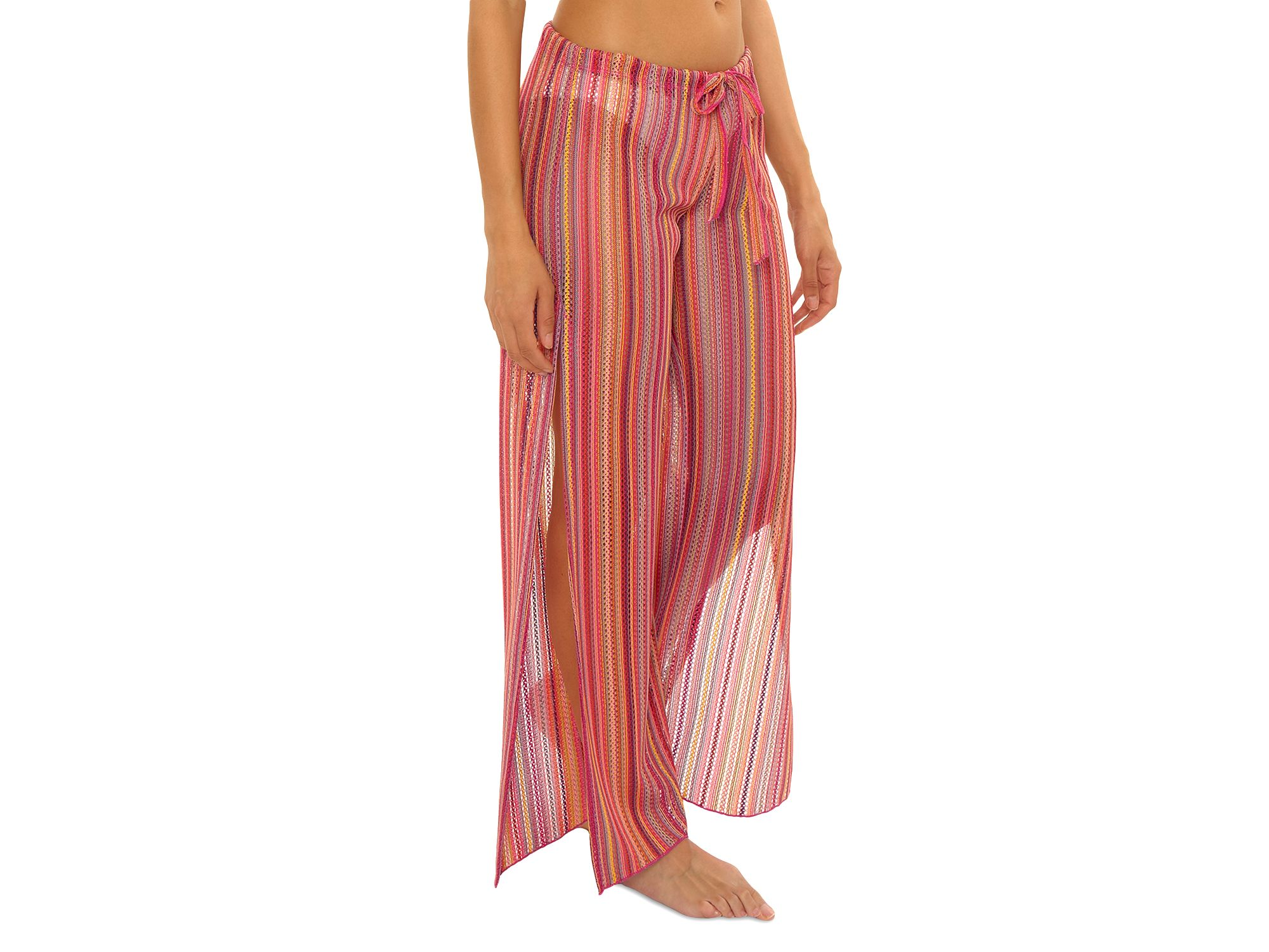 Seaside Crochet Stripe Swim Cover-Up Pants — Image 6