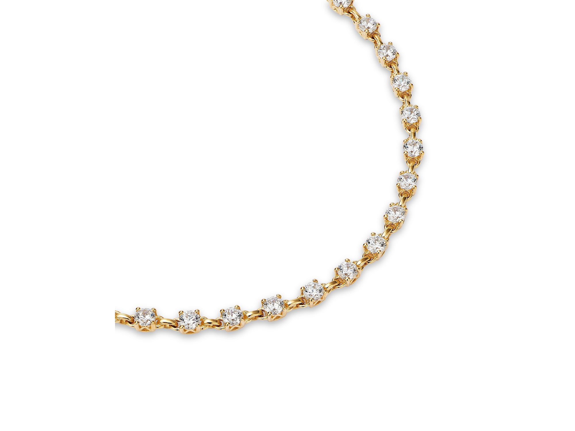 Diamond Station Bracelet in 14K Yellow Gold, 2.0 tcw — Image 3