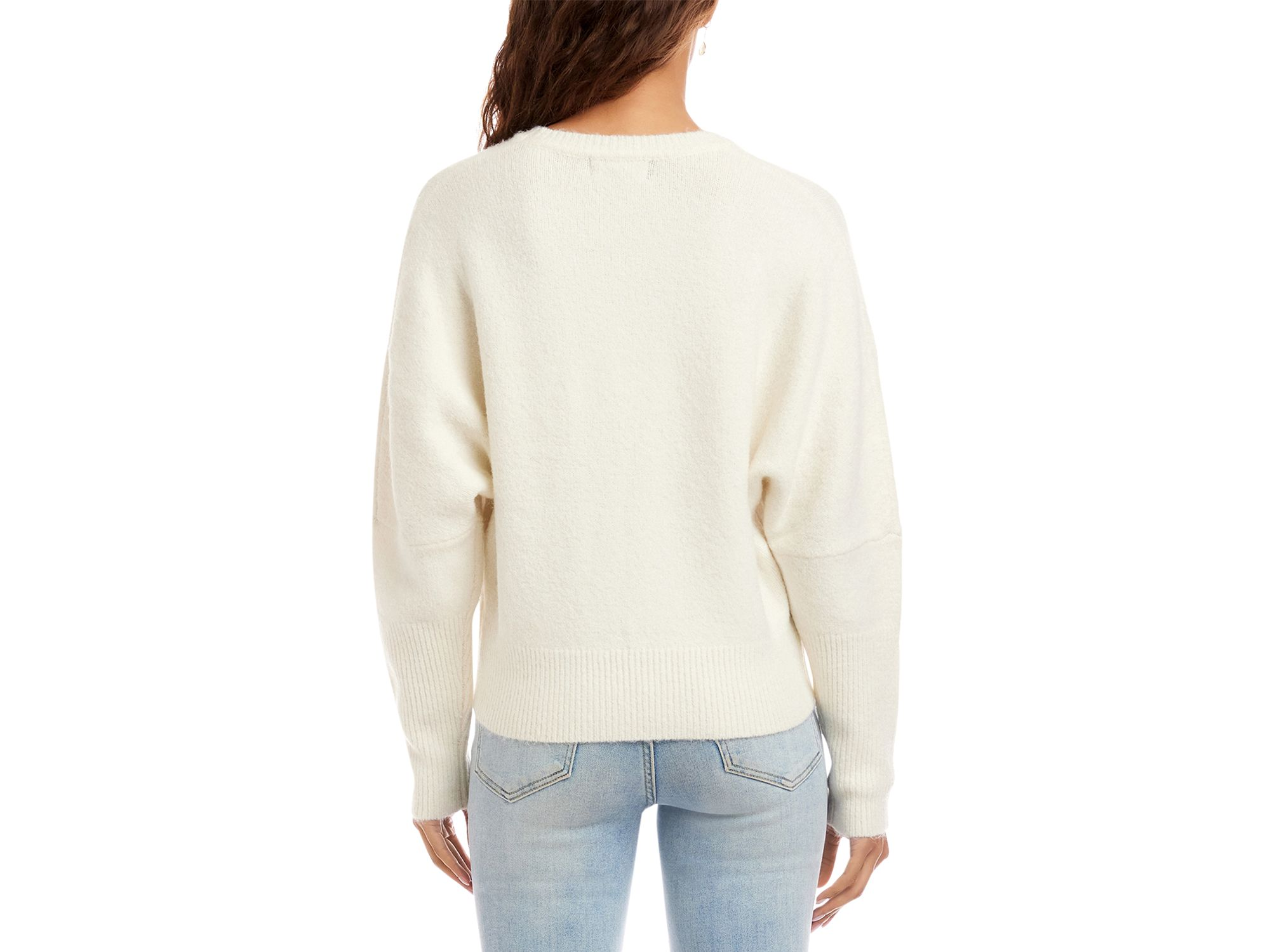 Rhinestone Embroidered Flower Sweater — Image 4
