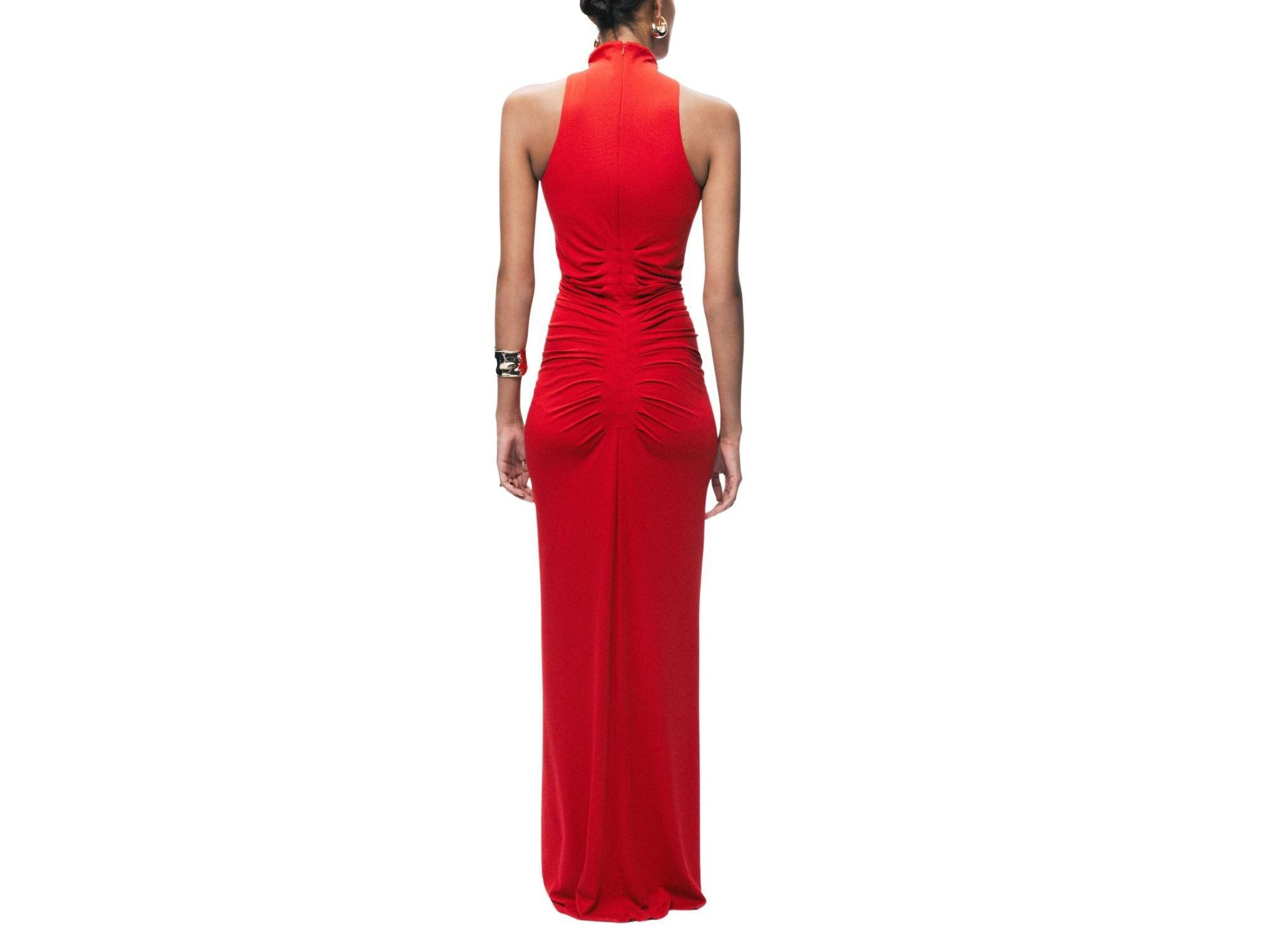 Ruched High-Neck Maxi Dress — Image 5