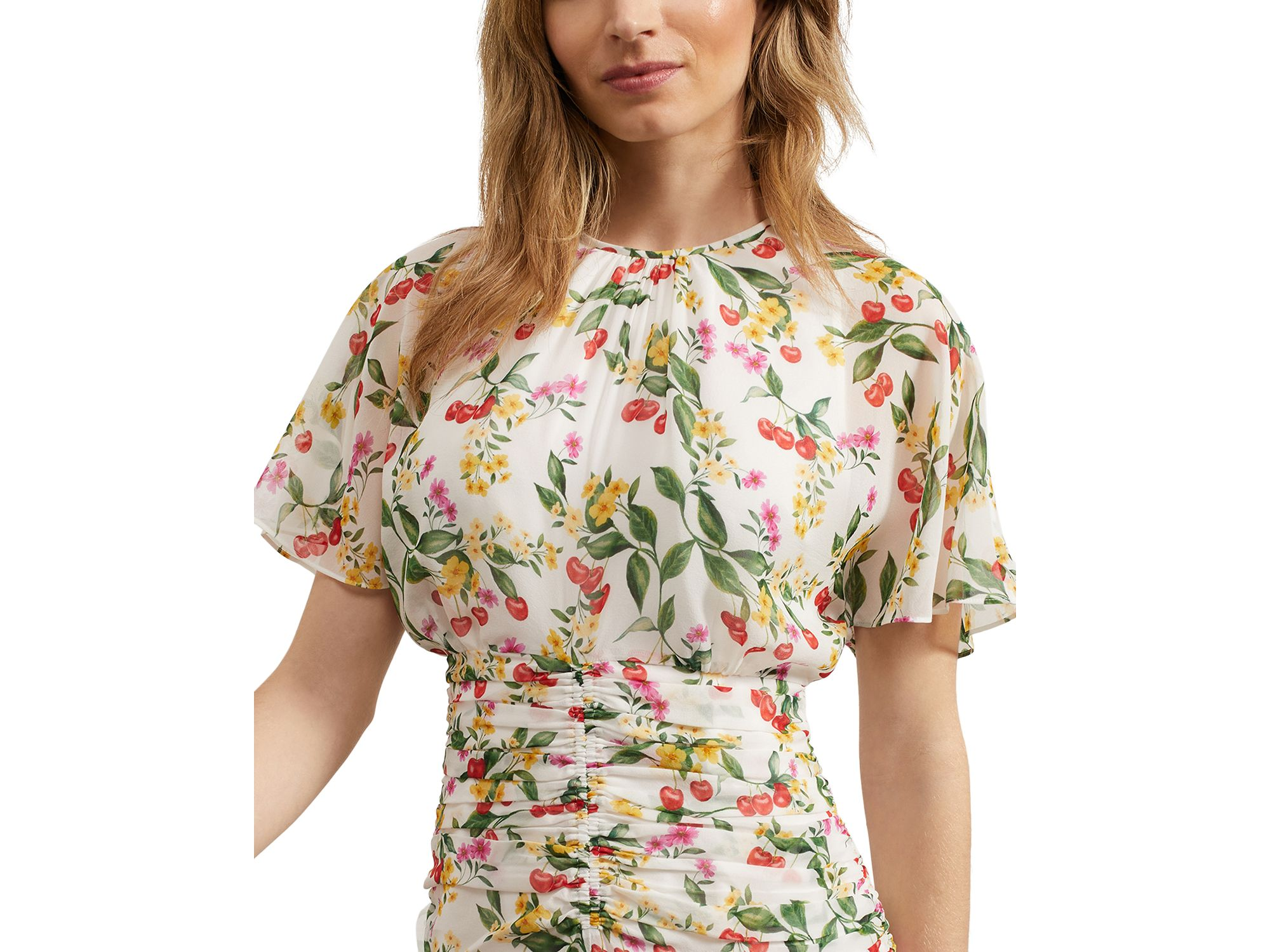 Tegan Printed Silk Dress — Image 3