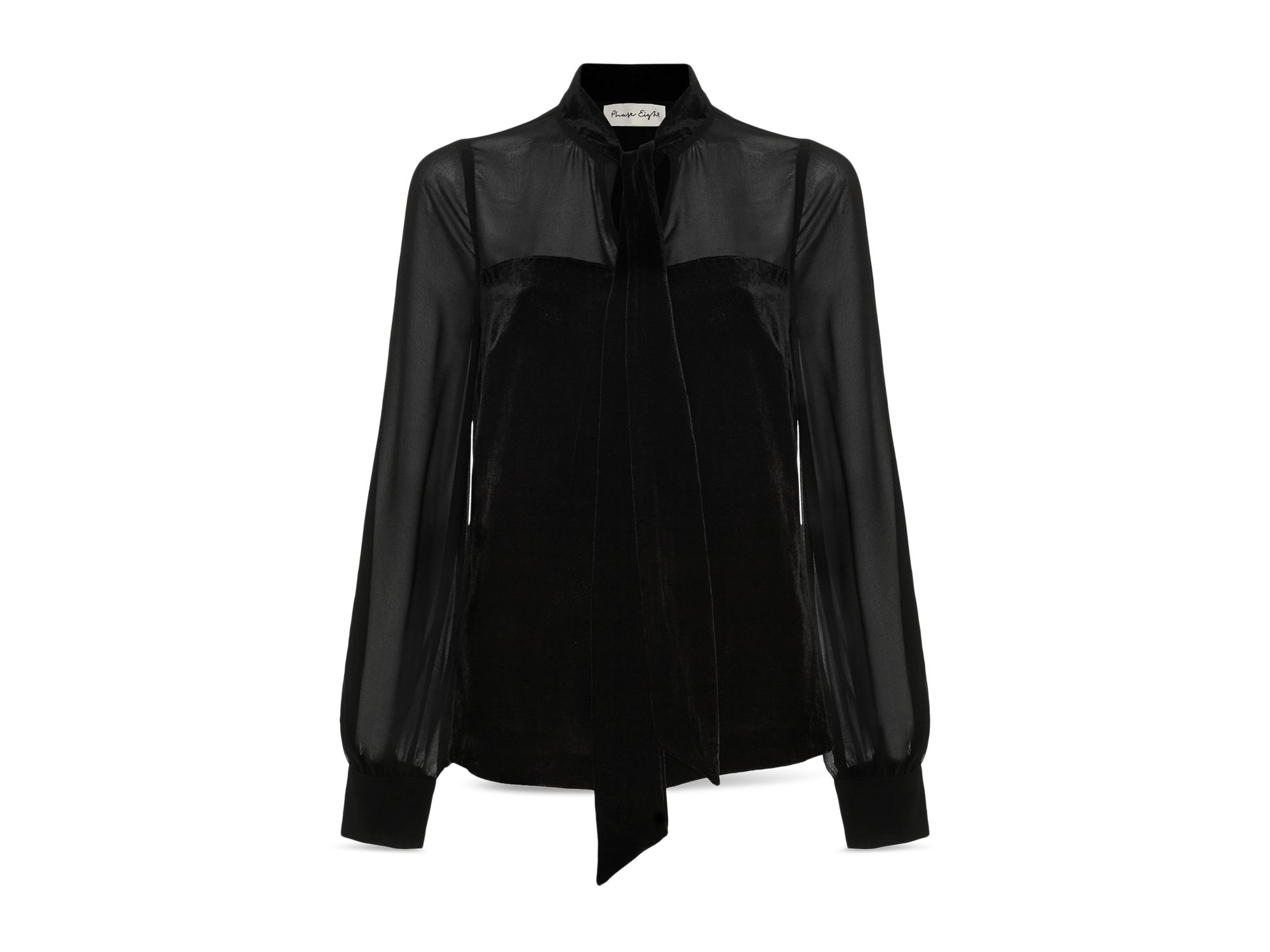 Raye Velvet Bow Neck Blouse — Image 5