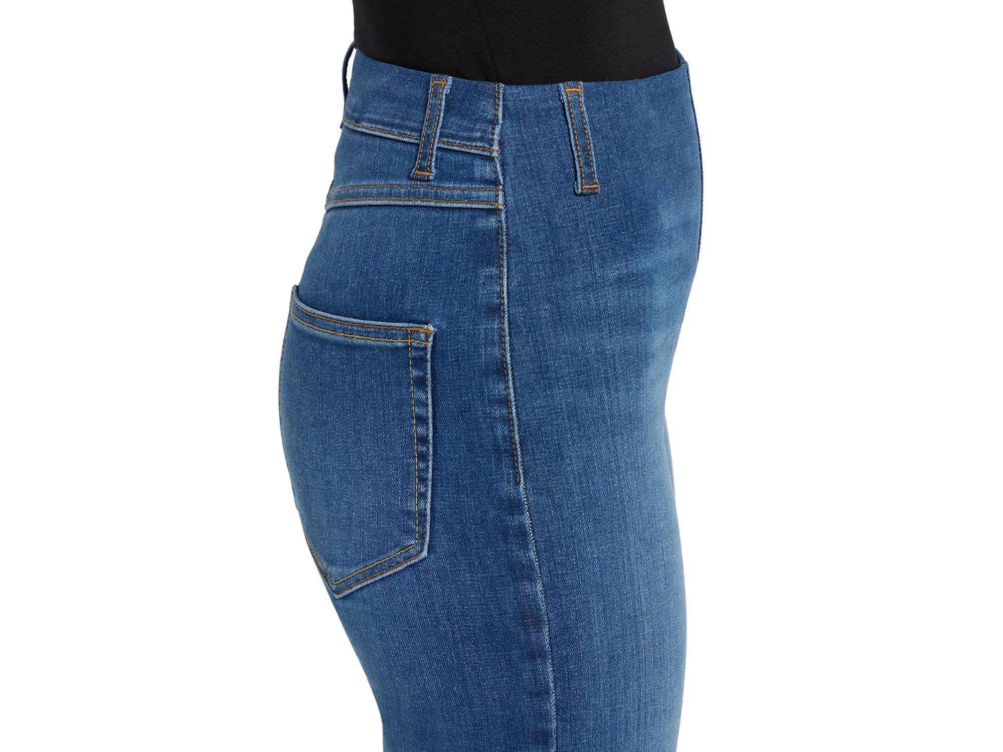 Premium Denim Relaxed High Rise Straight Jeans in Authentic Midwash — Image 3
