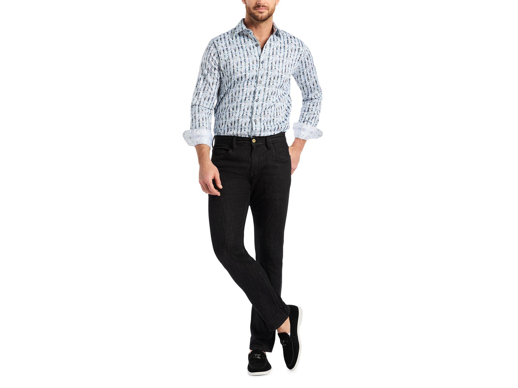 Feragen Classic Fit Jeans in Black — Image 6