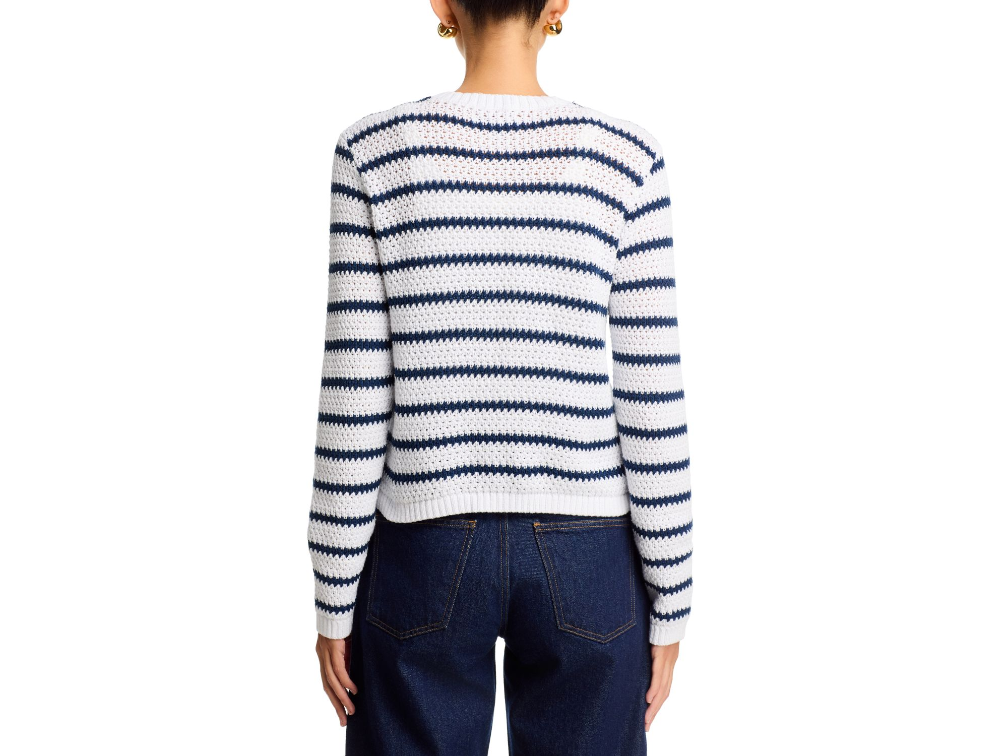 Stripe Button Front Cardigan — Image 3