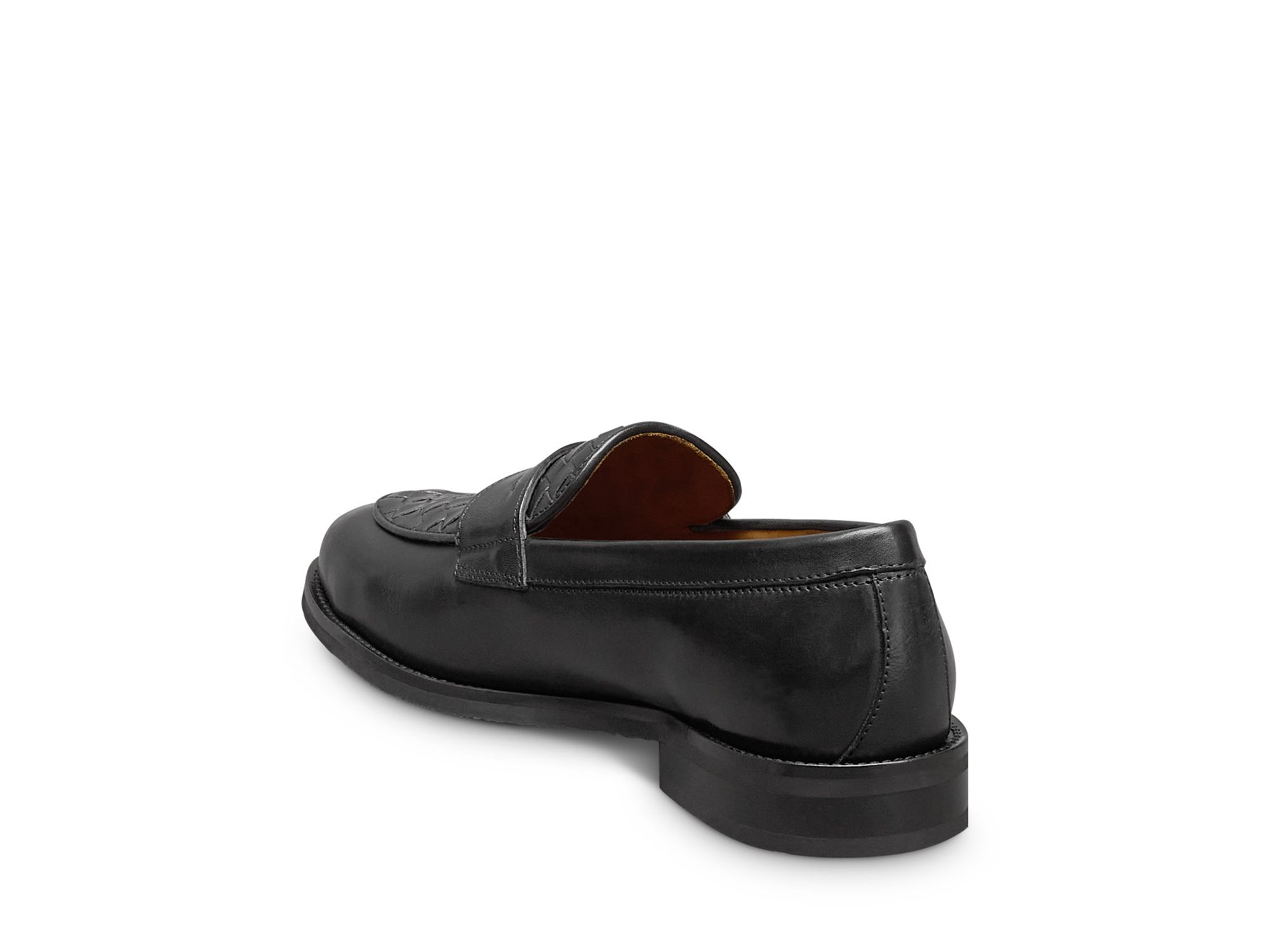 Men's Como Leather Woven Slip On Loafers — Image 4