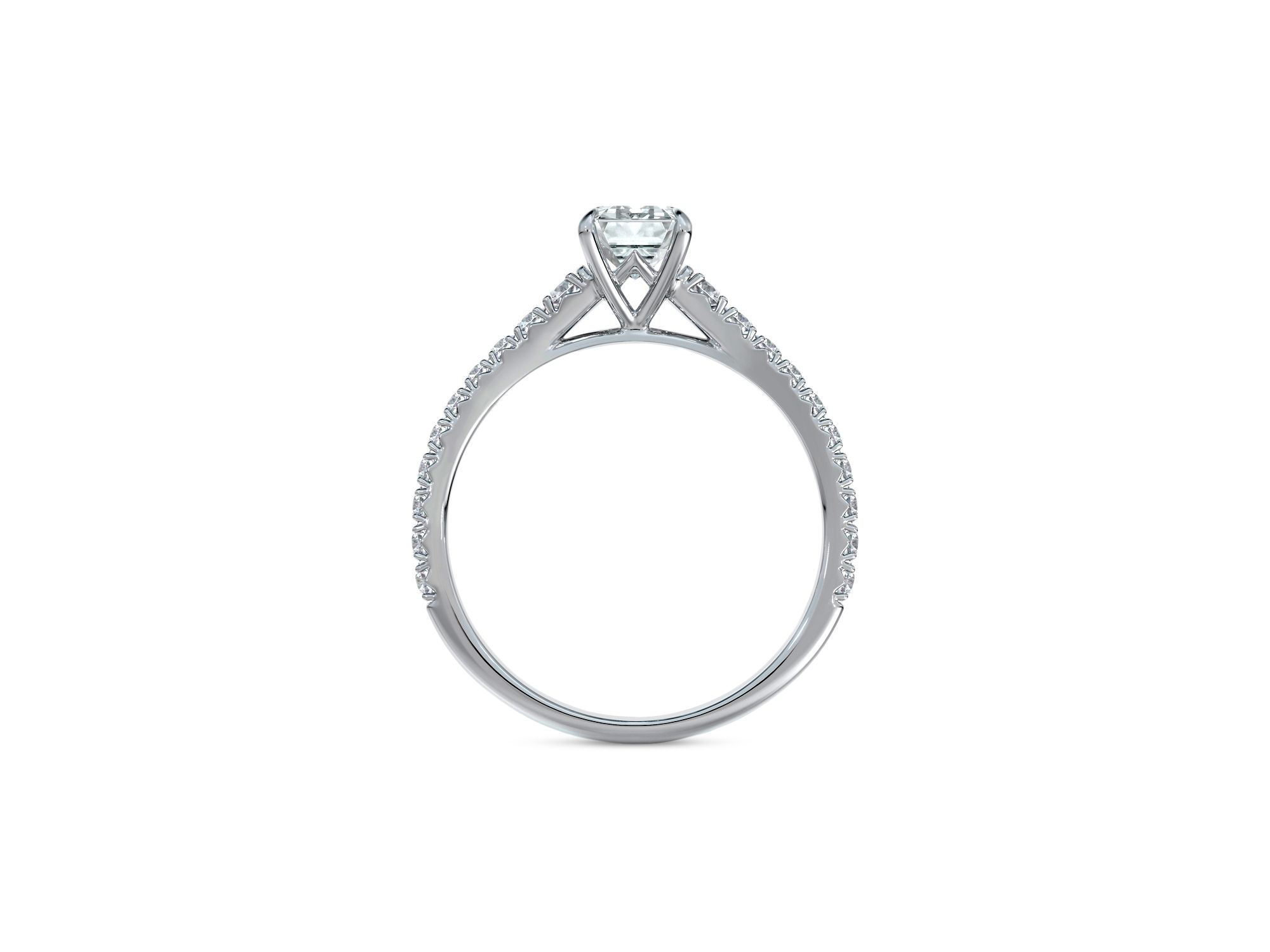 Platinum Icon Emerald-Cut Diamond Engagement Ring — Image 4