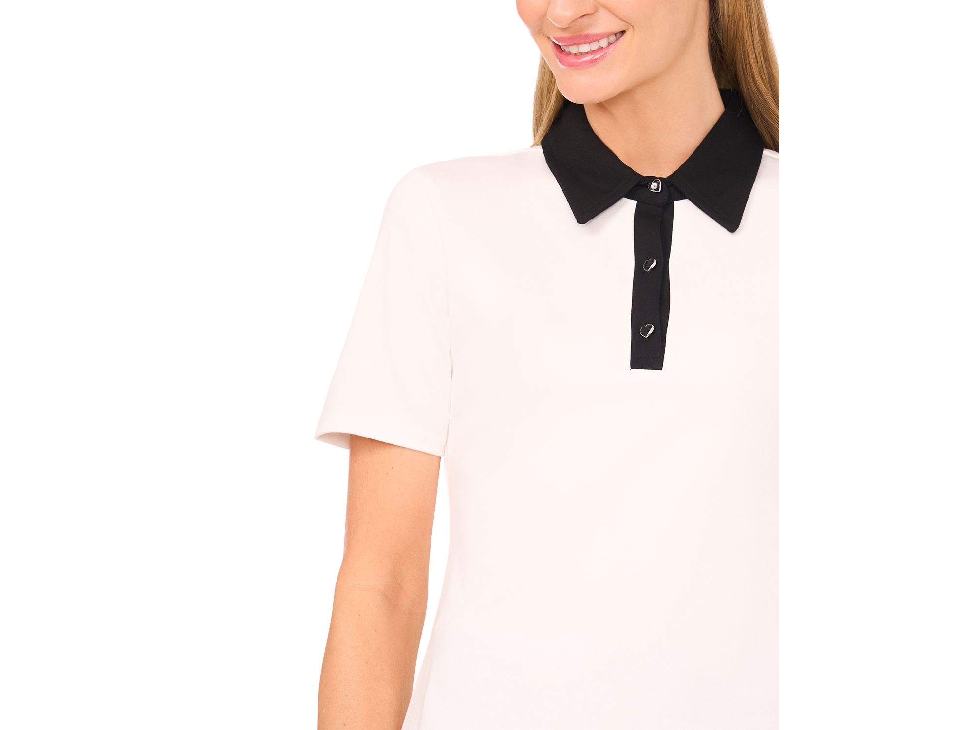 Contrast Polo Neck Tee — Image 3