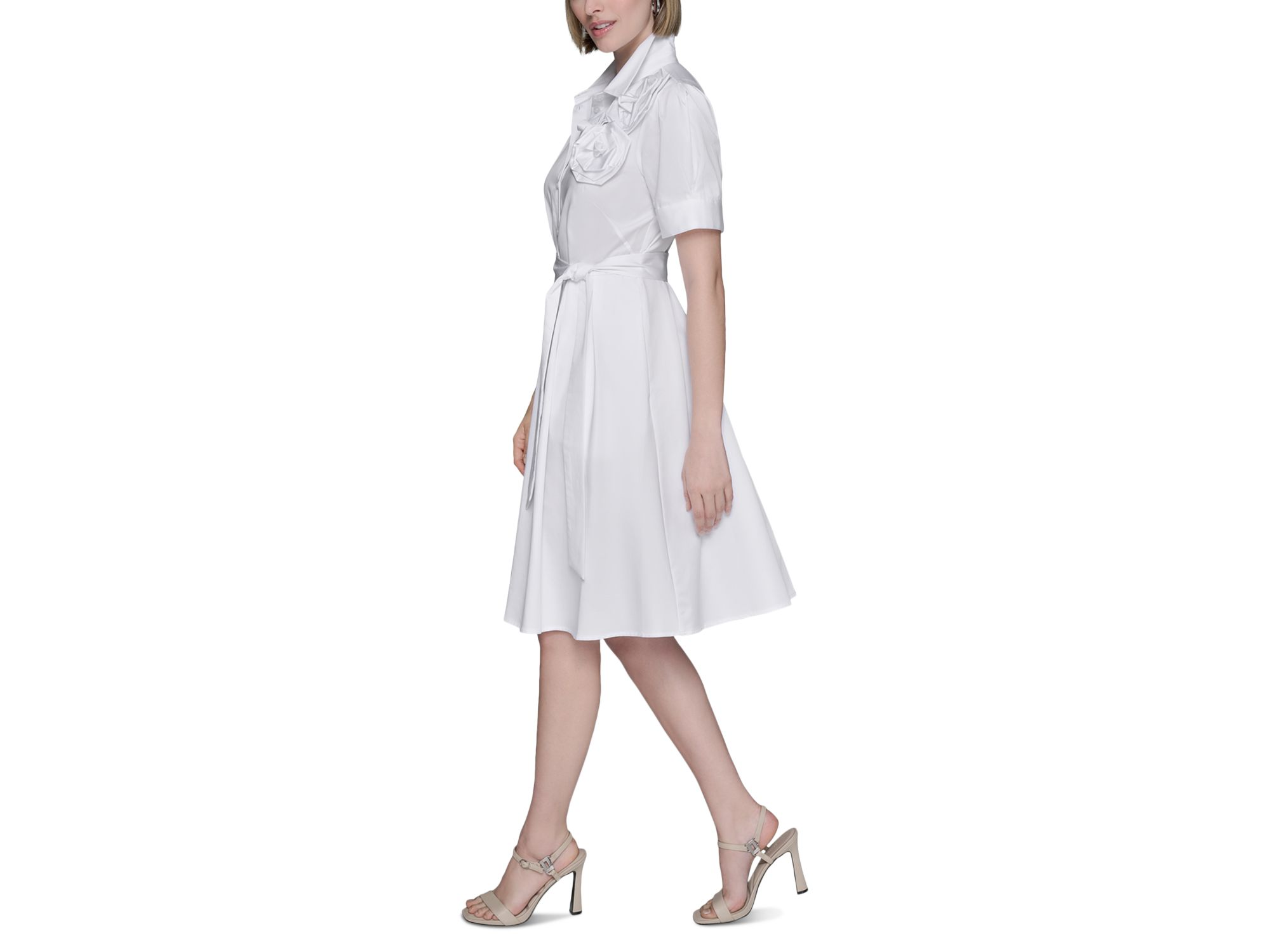 Flower Corsage Shirtdress — Image 10