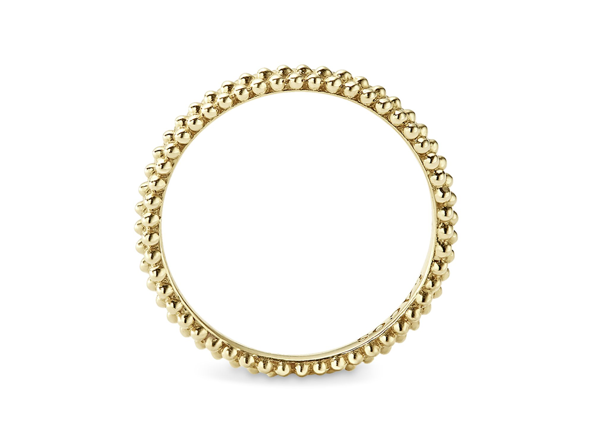 Caviar Gold Collection 18K Gold Micro-Beaded Stacking Ring — Image 3