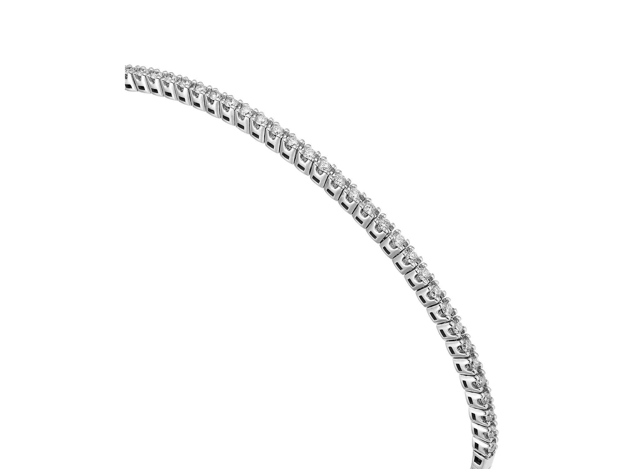 Diamond Skinny Tennis Bracelet in 14K White Gold, 0.50 tcw — Image 3