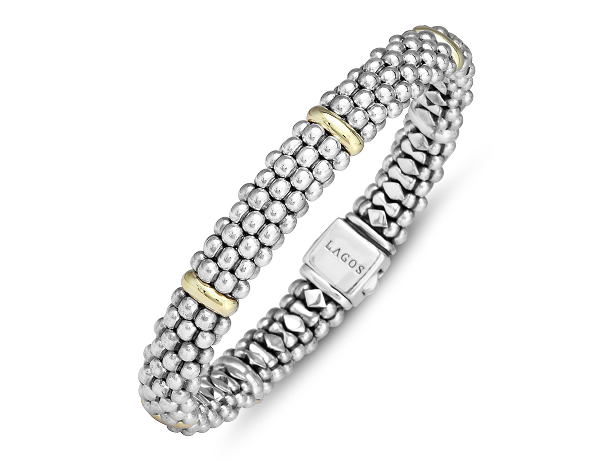18K Gold & Sterling Silver Rope Bracelet — Image 3