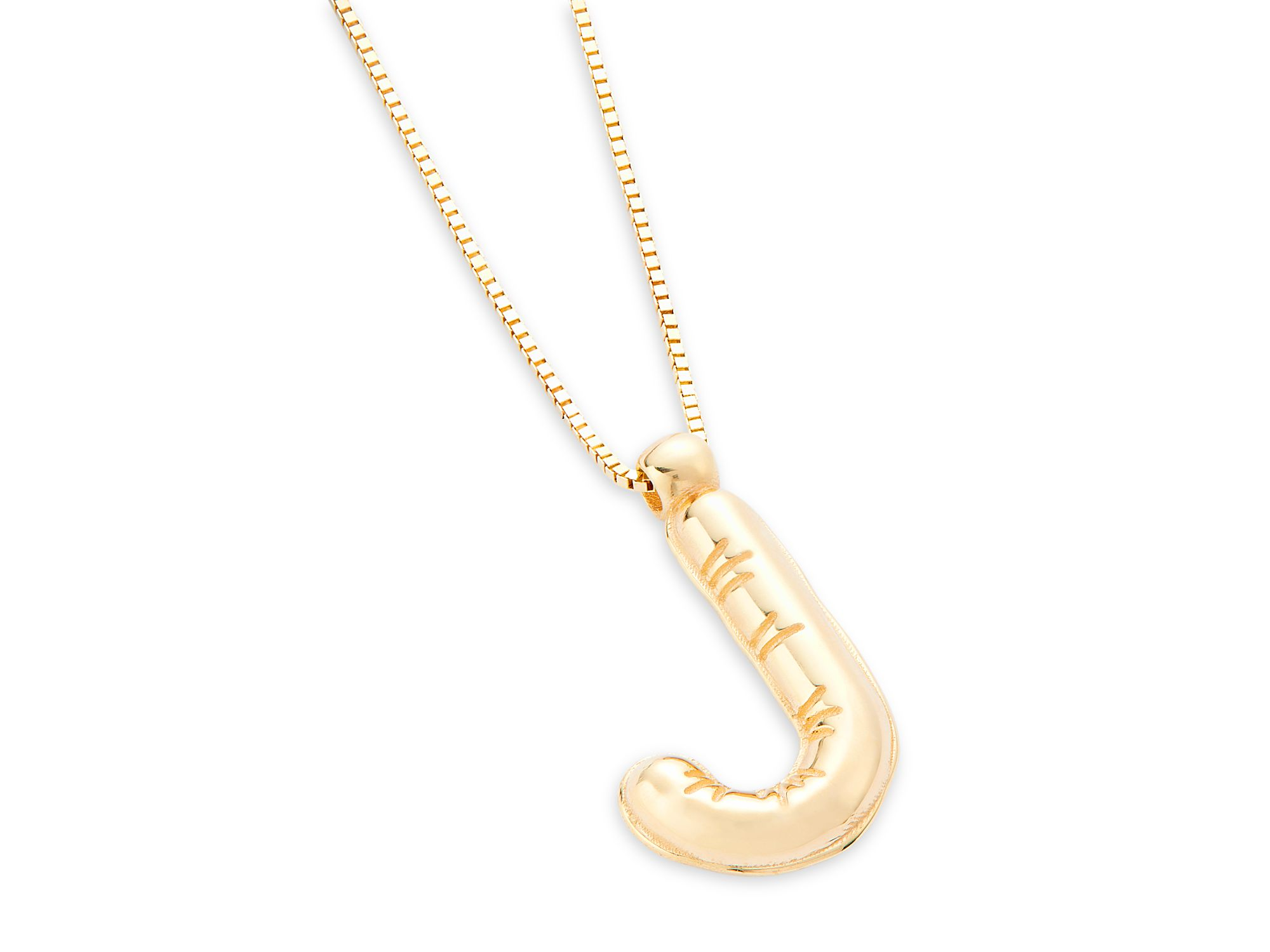 Helium Initial Pendant Necklace in 14K Gold, 16"-18" — Image 4
