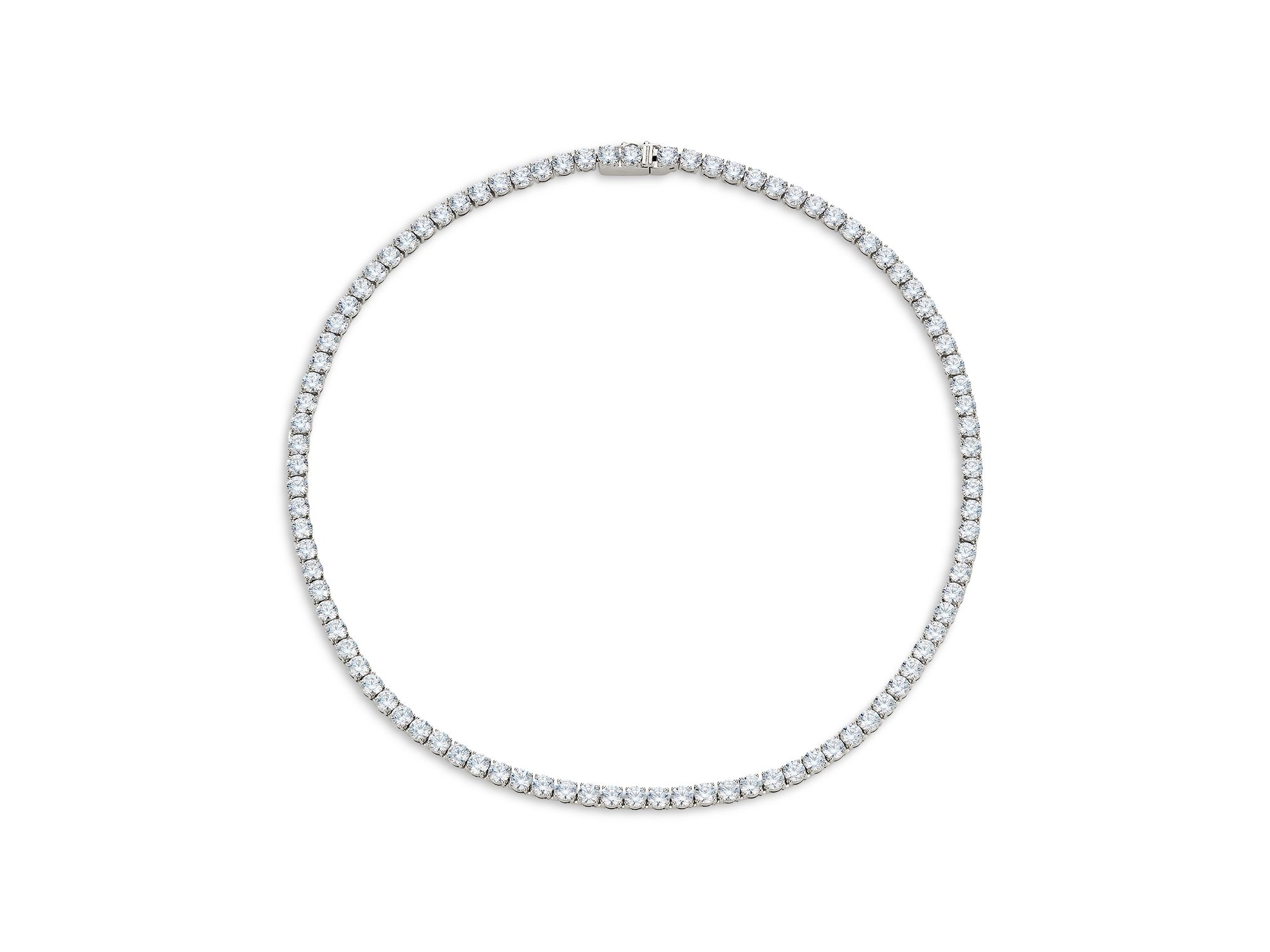 4mm Cubic Zirconia Tennis Necklace, 16" - Image 1