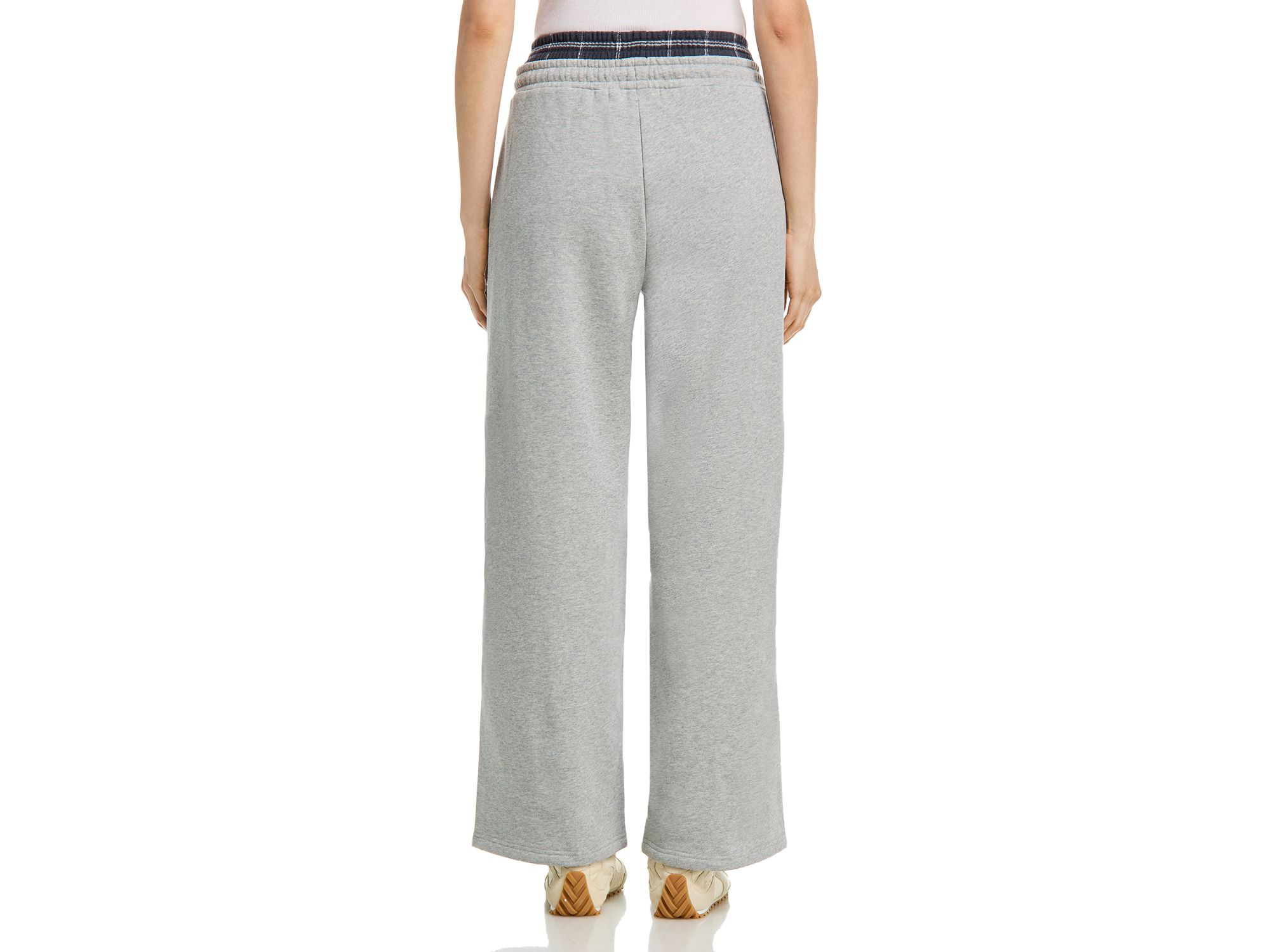 Midnight Plaid Flannel Shirt & French Terry Wide Leg Pants — Image 6