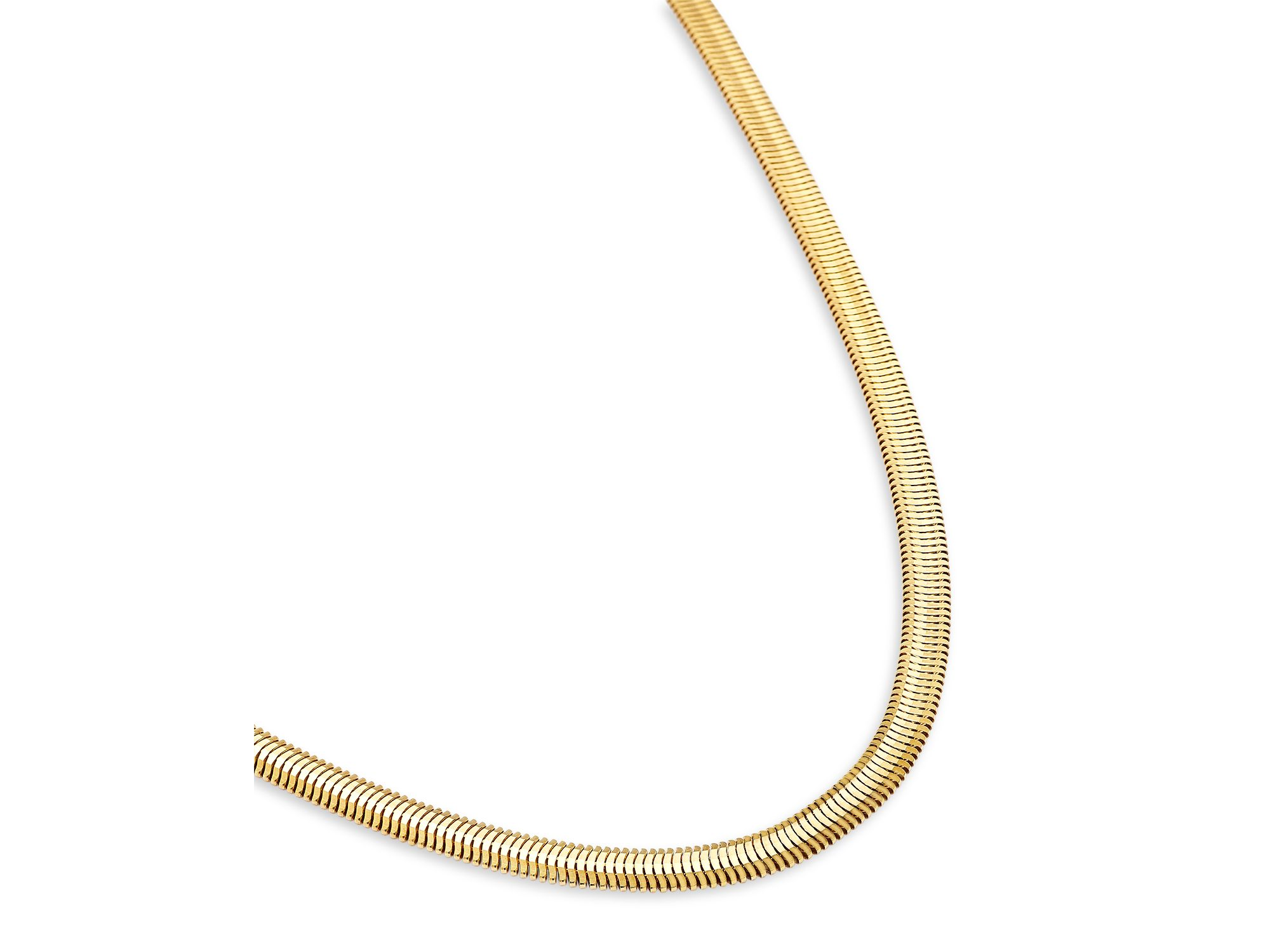 Cobra Link Chain Necklace in 14K Yellow Gold, 17.5" — Image 3