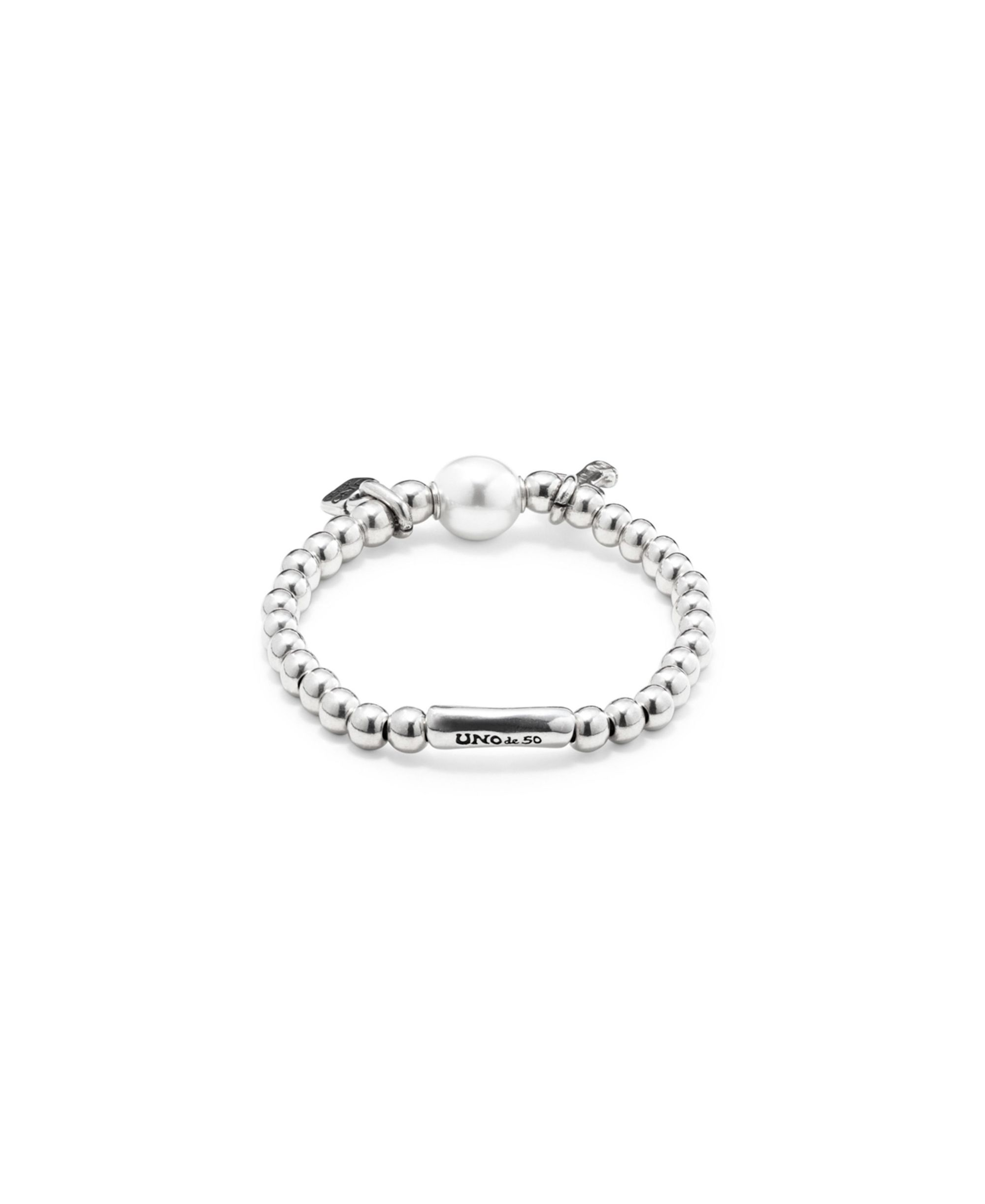 Sterling Plated Beaded With A Pearl Bracelet — Image 3