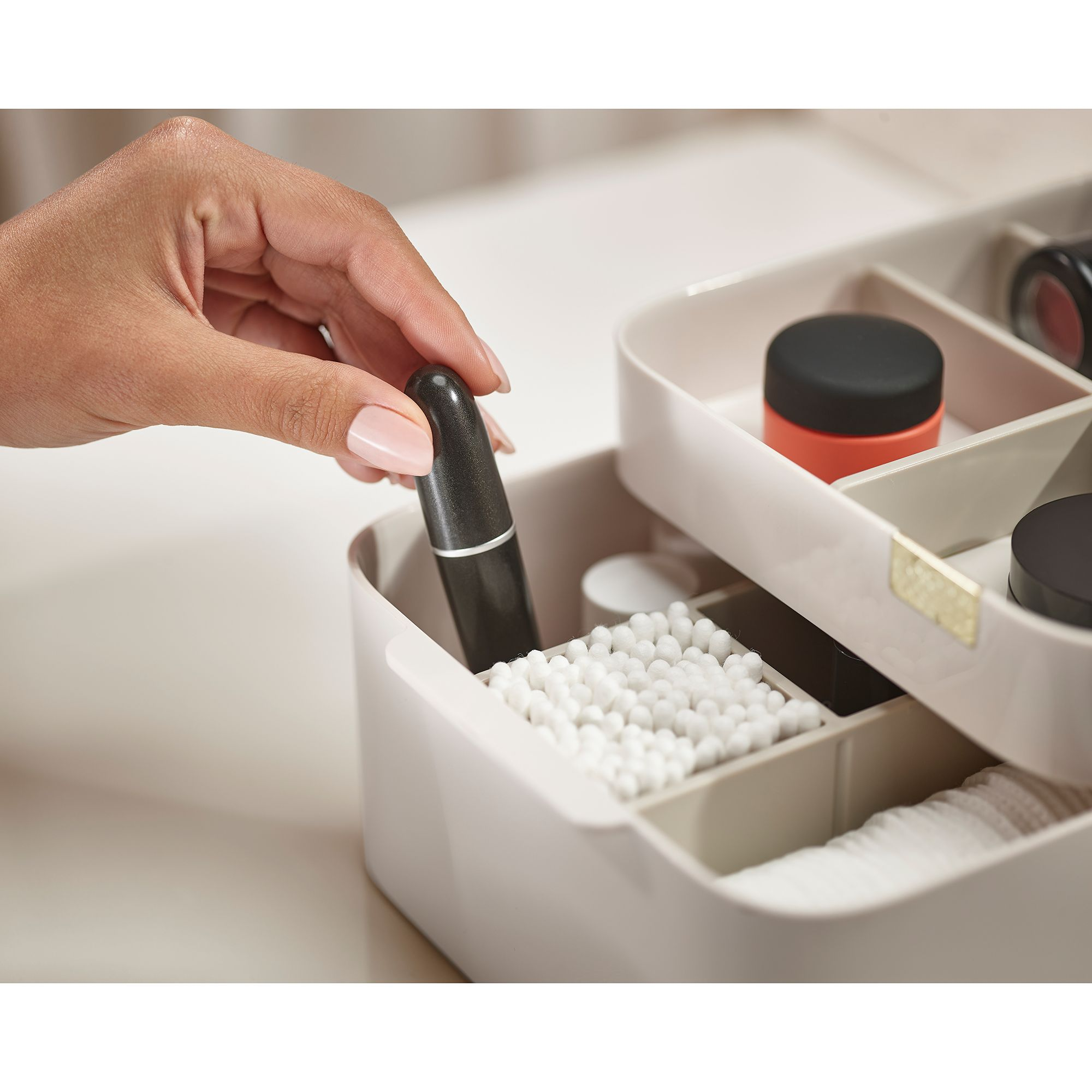 Viva Cosmetic Organizer with Drawer, Shell — Image 3