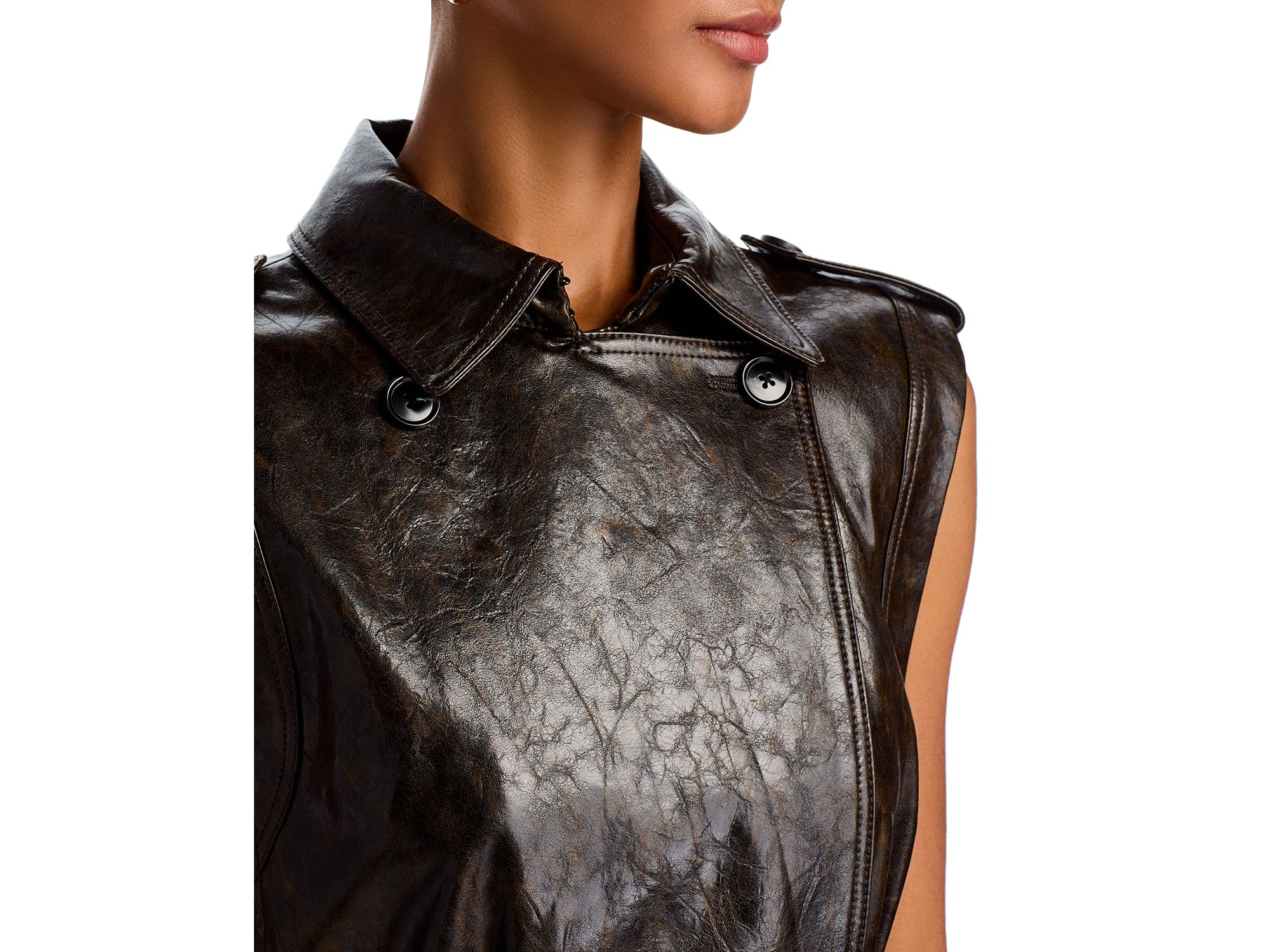 Harper Faux Leather Vest — Image 3