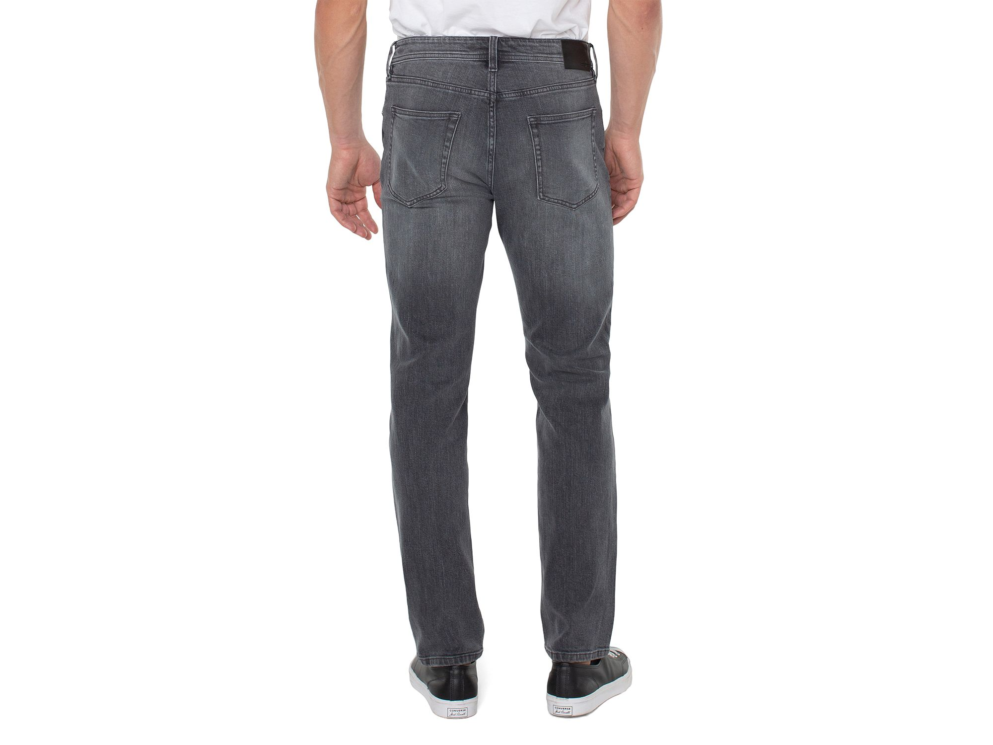 Kingston Modern Straight Jeans in Greystone — Image 4