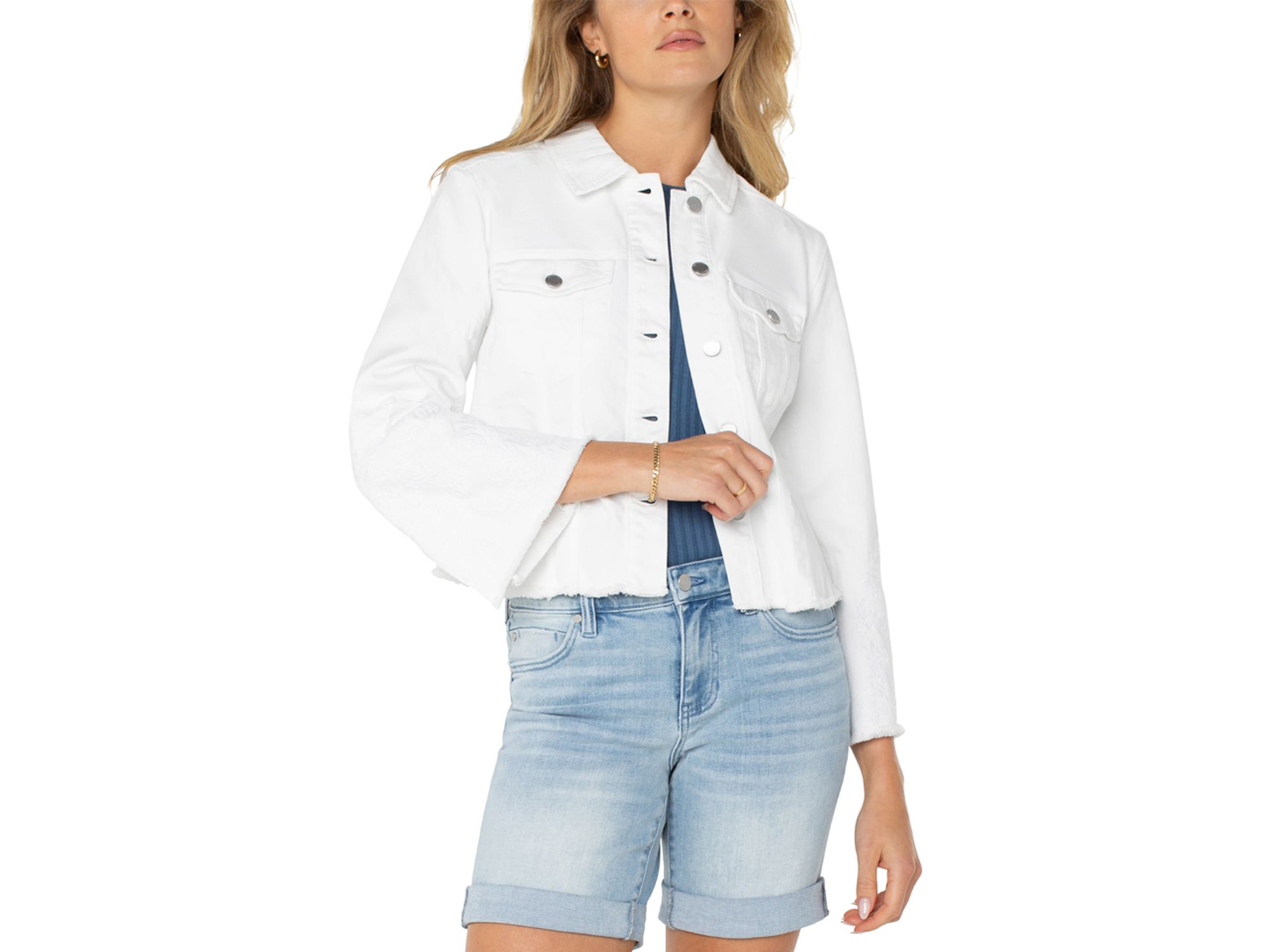 Frayed Denim Jacket — Image 5