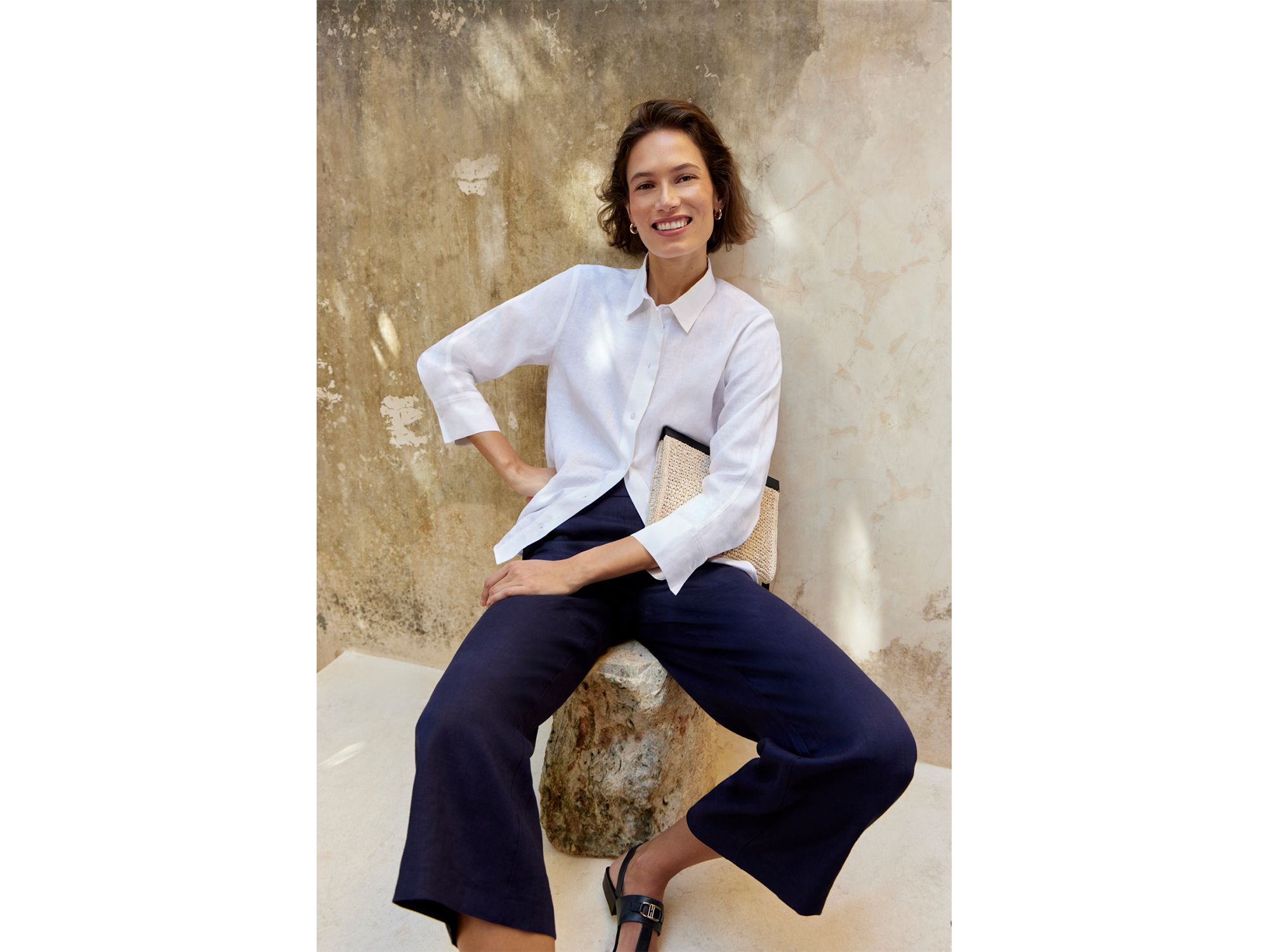 Josephine Linen Wide Leg Pants — Image 3