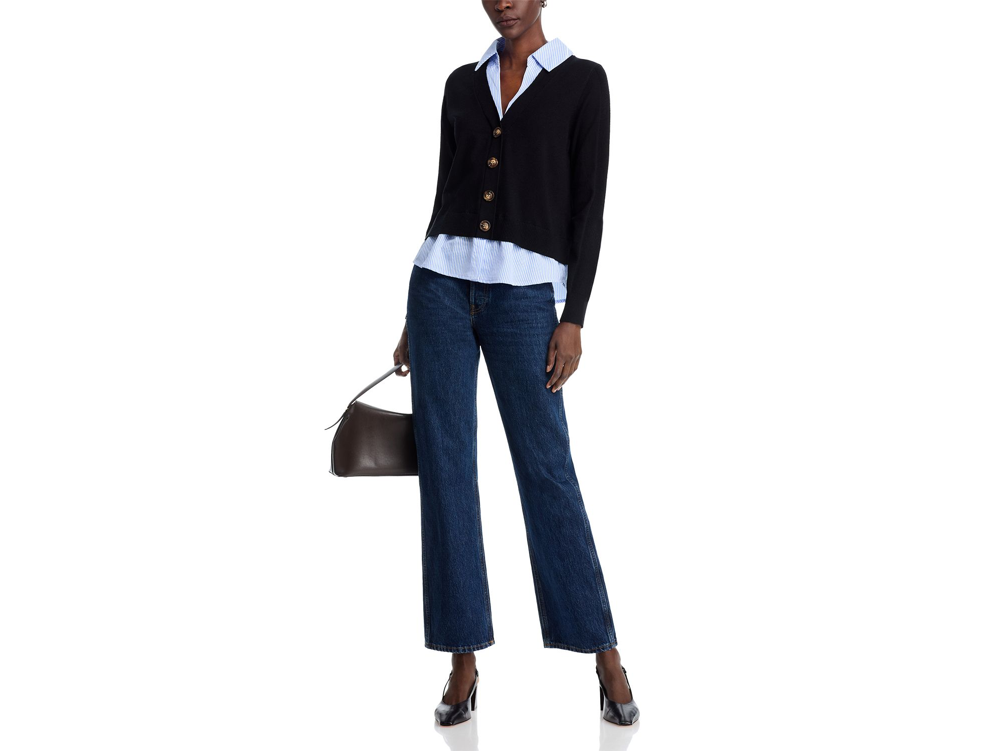 Collared Layered Cardigan — Image 4