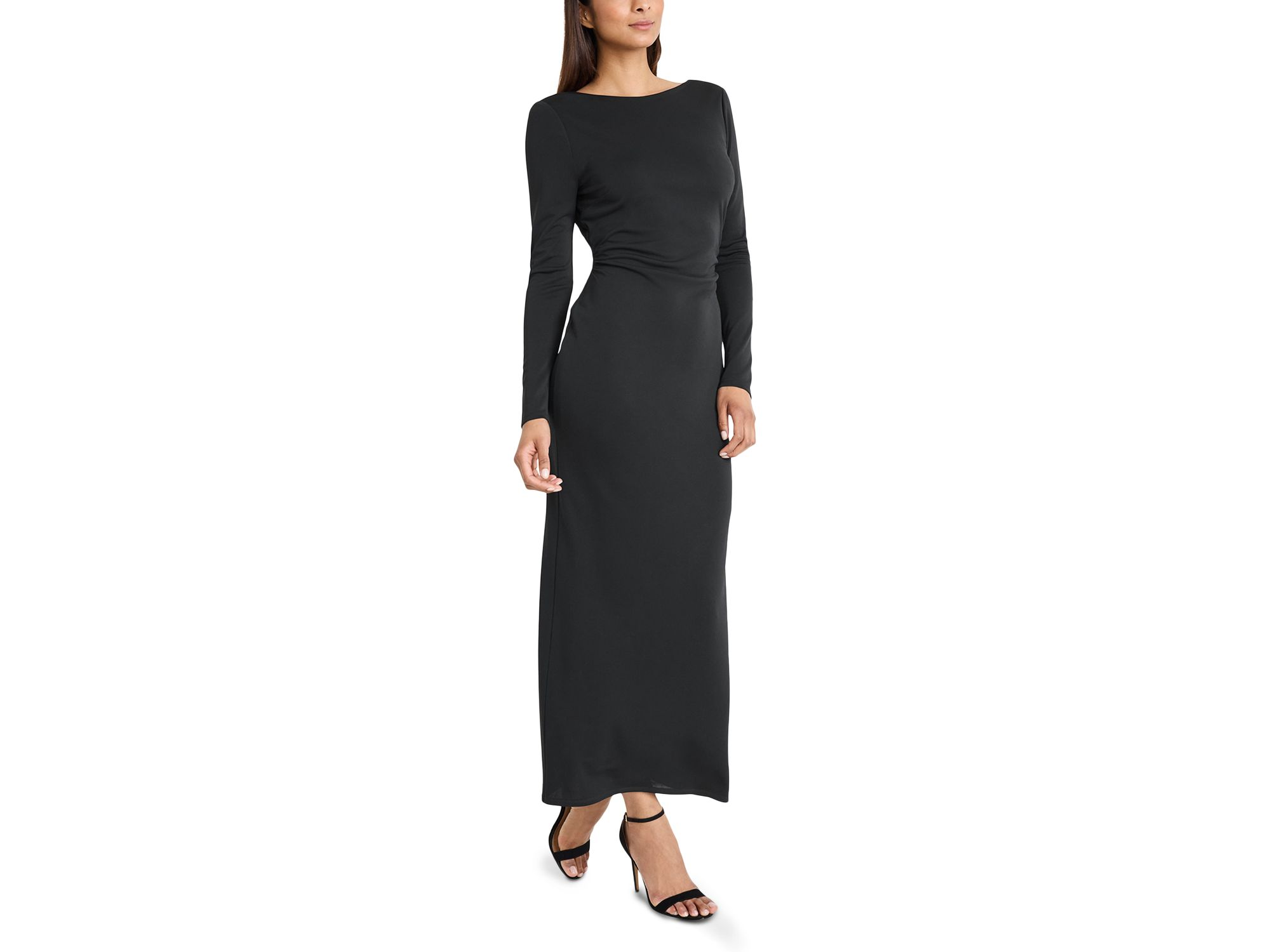 Boat Neck Long Sleeve Dress — Image 3