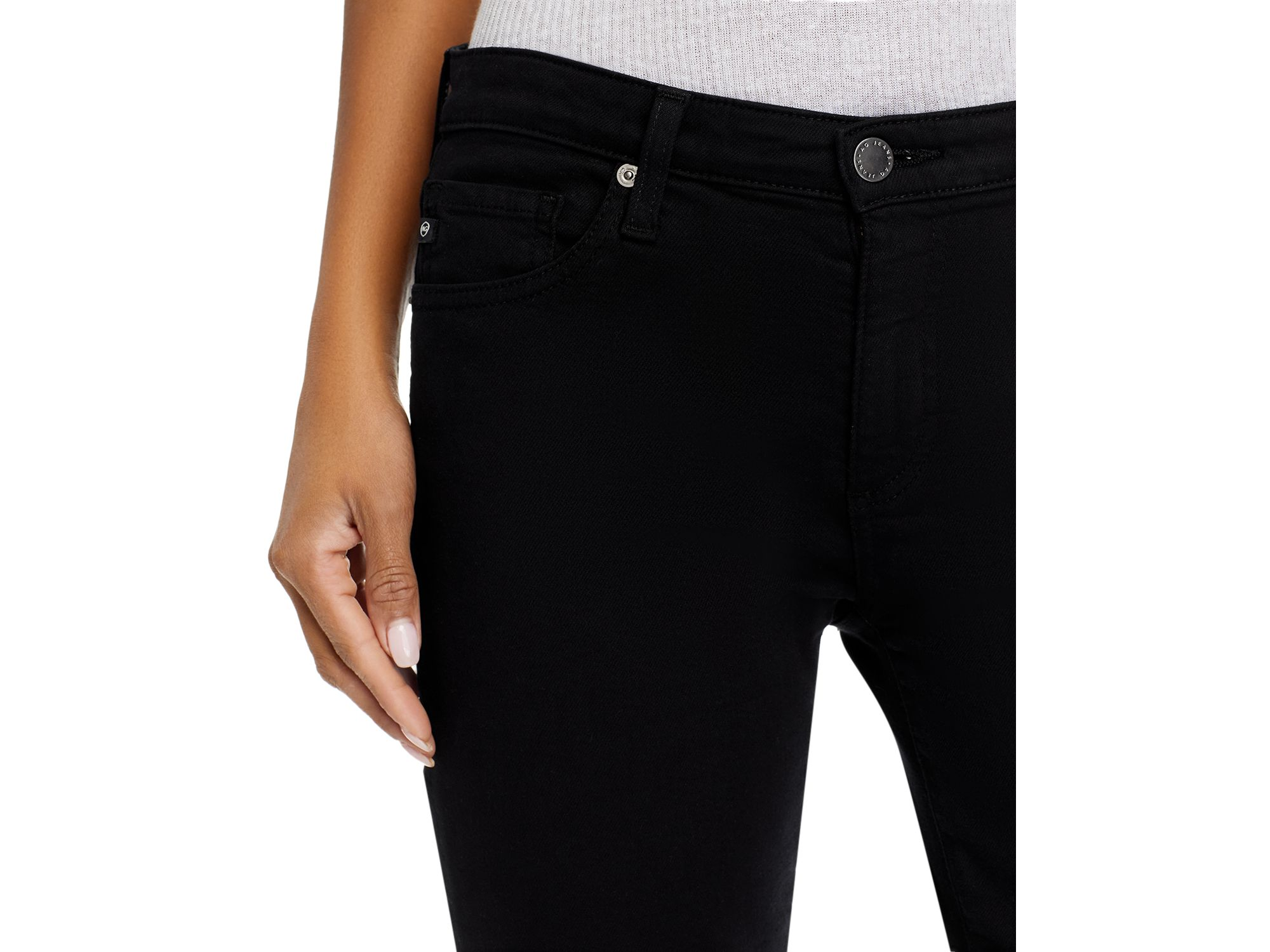 Angel Low Rise Bootcut Jeans in Super Black — Image 3