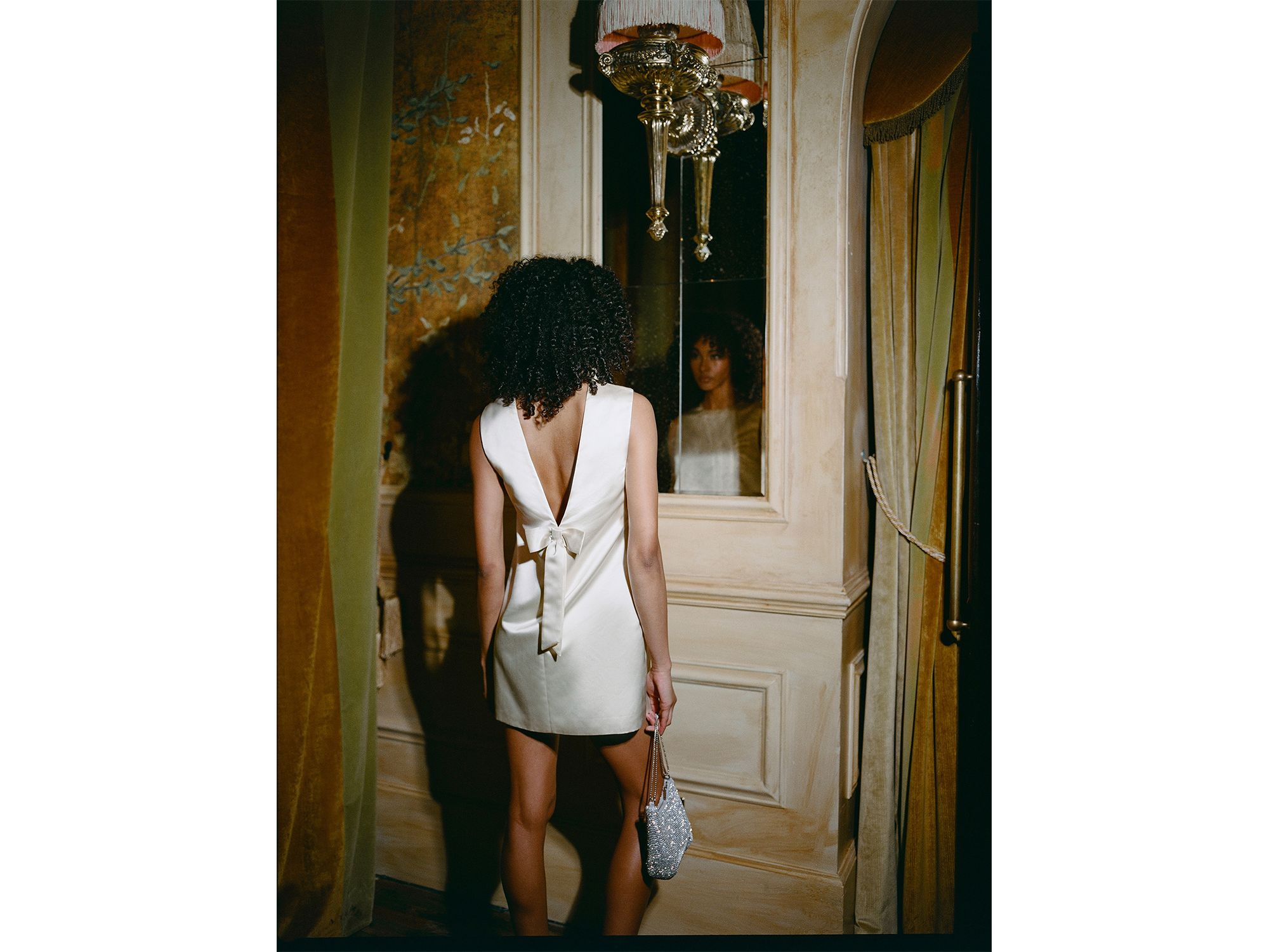 Jaxon Satin Bow Shift Dress — Image 4