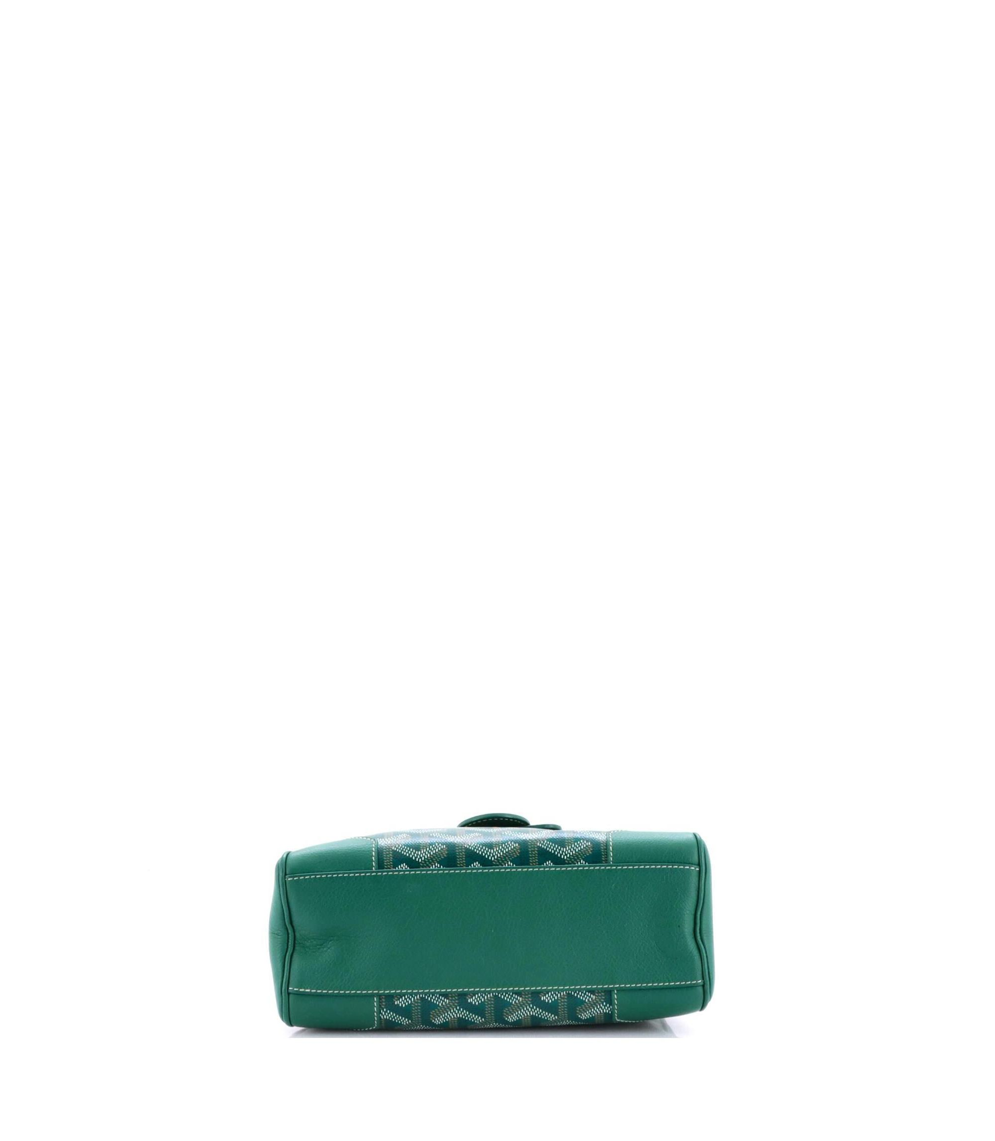 Mini Saigon Top Handle Bag Coated Canvas with Leather — Image 6