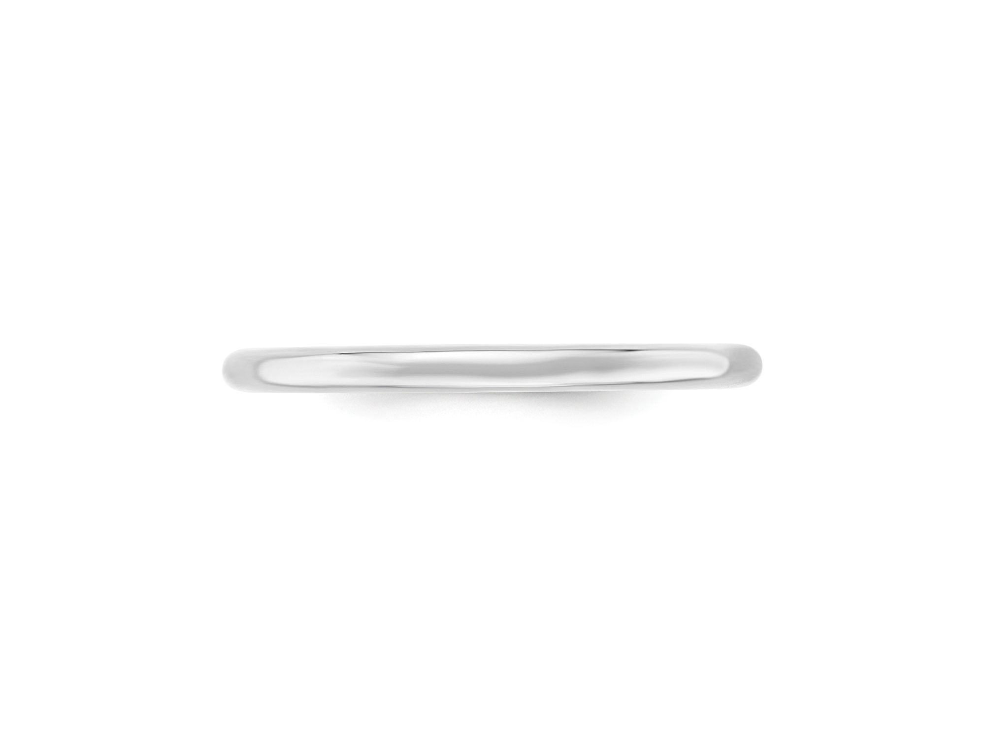 Men's 2mm Comfort Fit Band Ring in 14K White Gold — Image 4