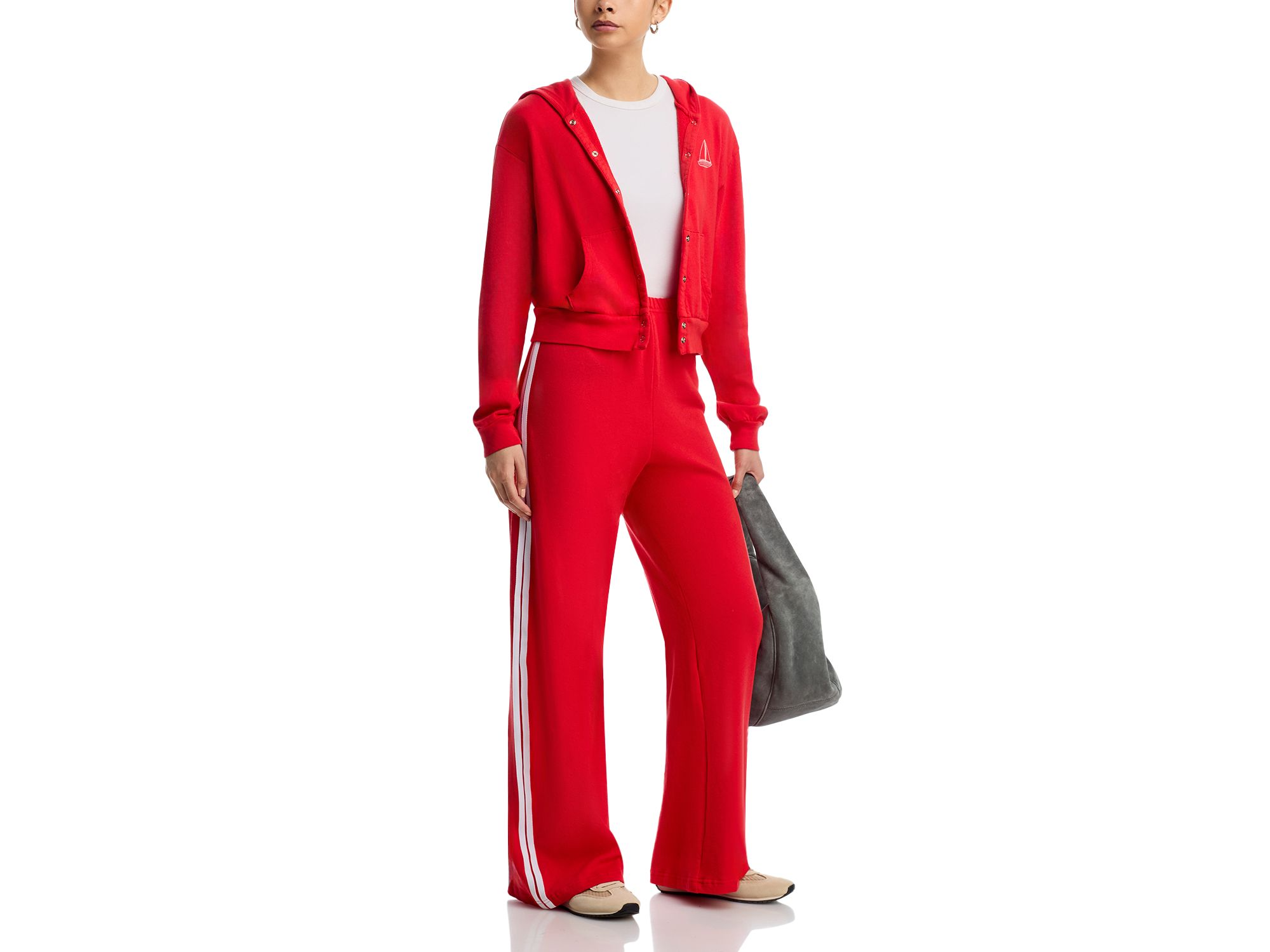 Simone Side Stripe Wide Leg Sweatpants - Exclusive — Image 4