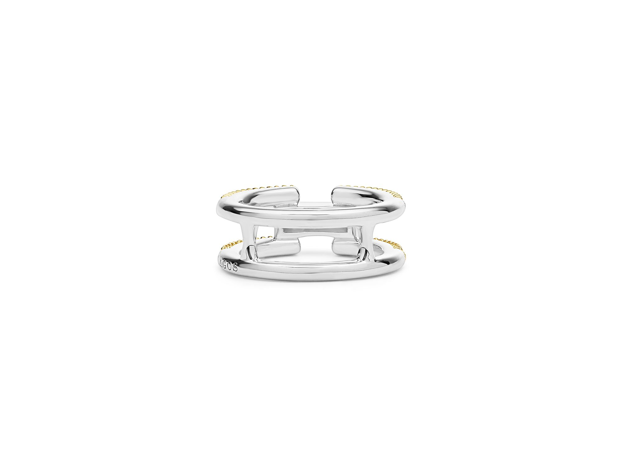 18K Yellow Gold & Sterling Caviar Lux Clip Diamond Pavé Ring - Exclusive — Image 6